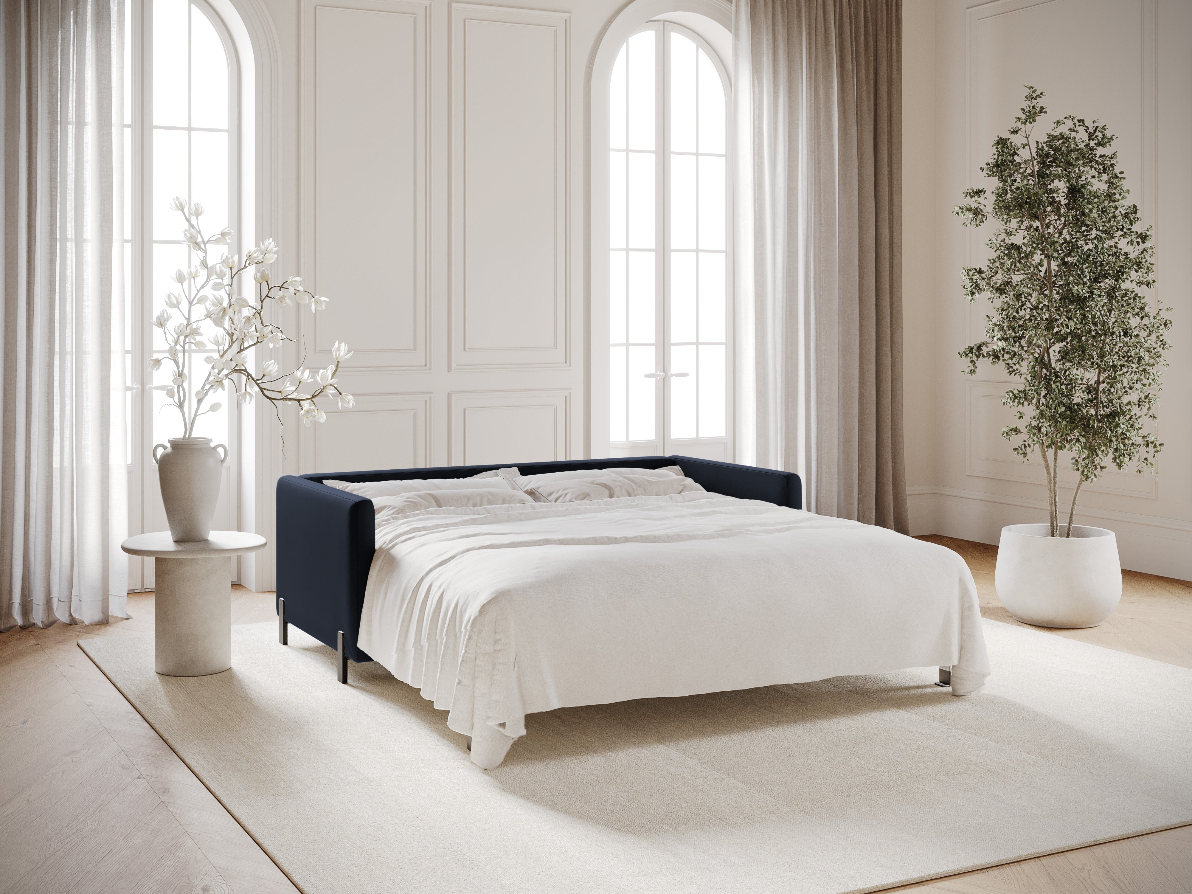 Samtsofa mit Bettfunktion, "Gloria", 2 Sitze, Royal Blue, 182x102x80
In Europa gemacht