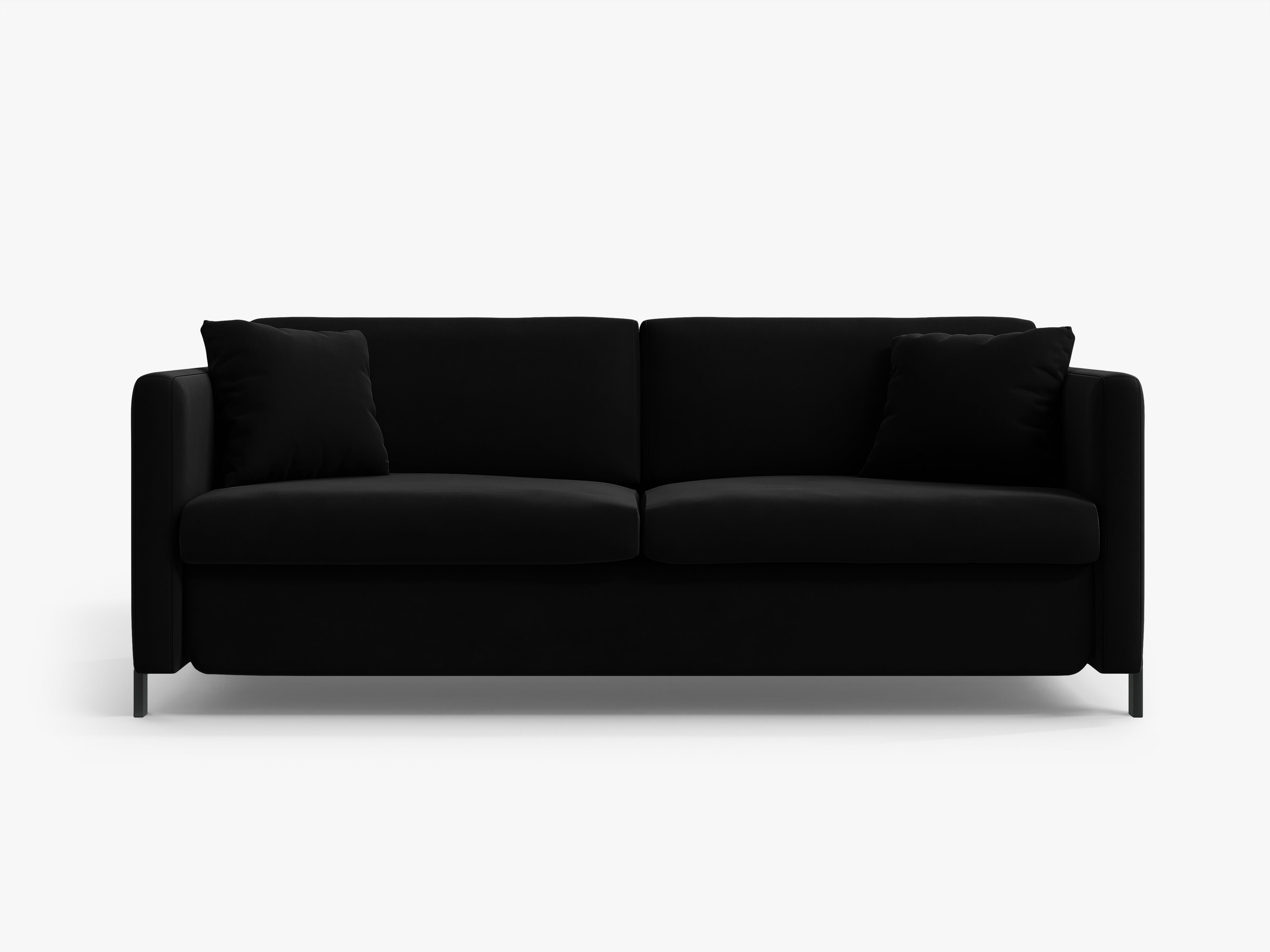 Samtsofa mit Bettfunktion, "Gloria", 2 Sitze, schwarz, 182x102x80
In Europa gemacht