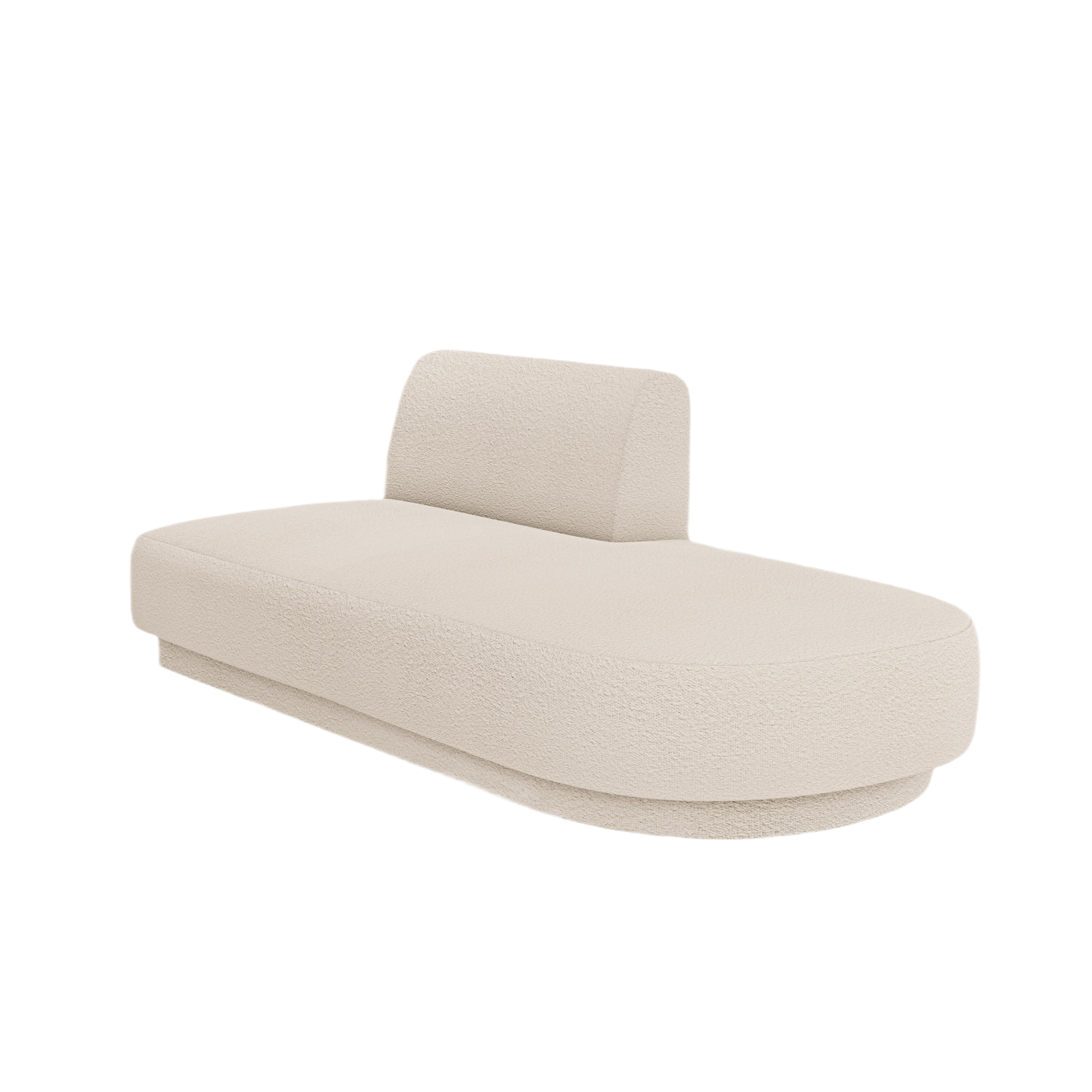 Szezlong 2-sitzig rechts MILEY beige Boucle