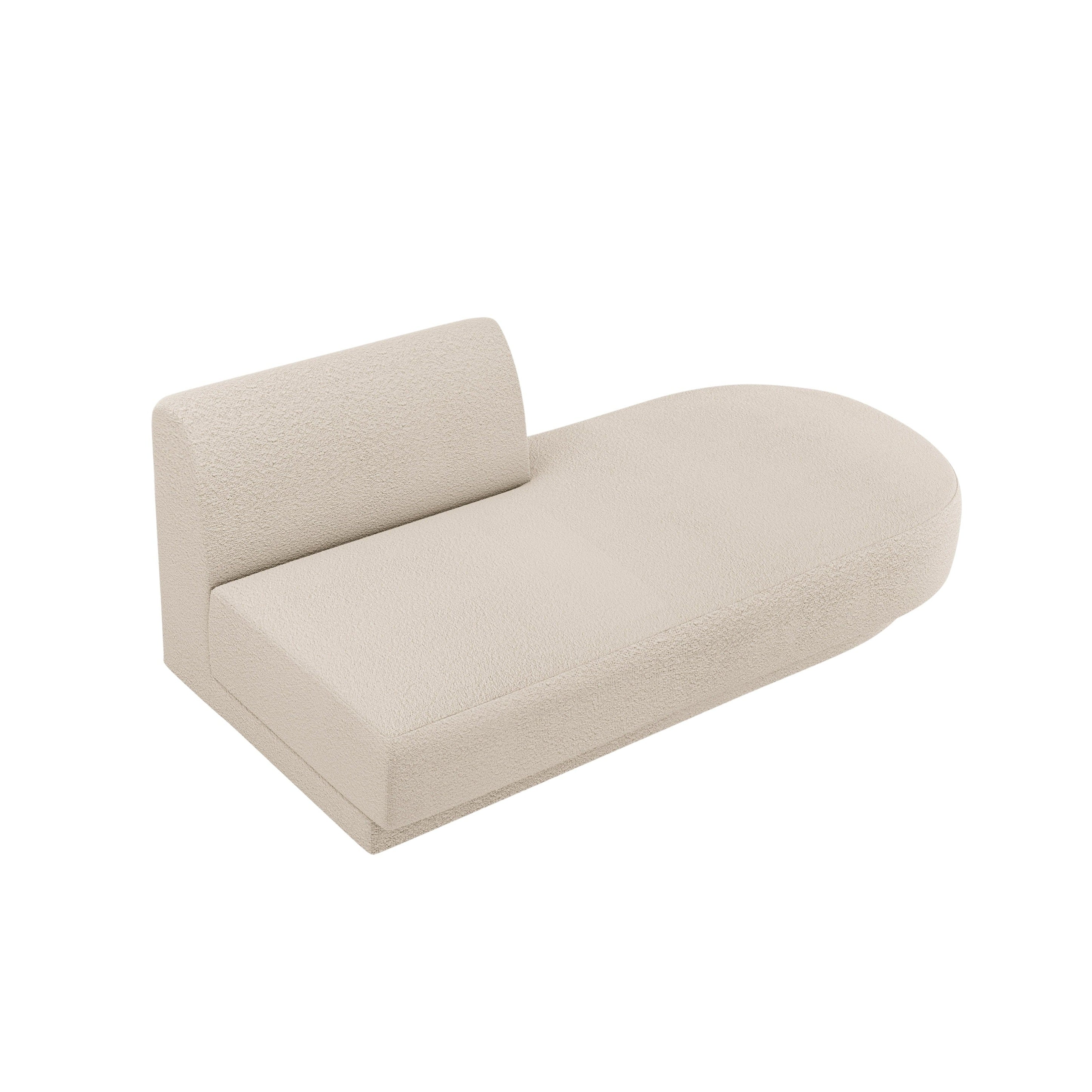 Szezlong 2-sitzig rechts MILEY beige Boucle