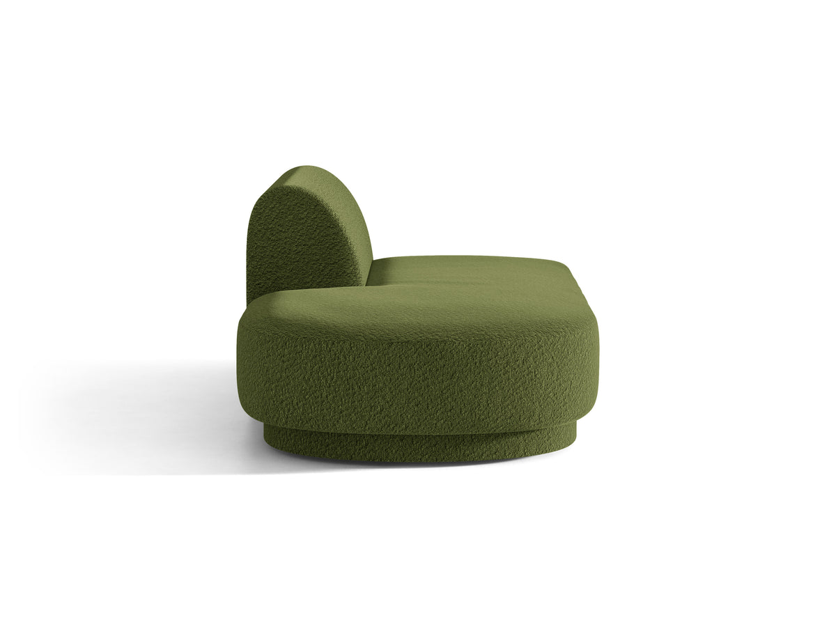 Szezlong 2-osobowy lewostronny MILEY zielony boucle do salonu – Micadoni