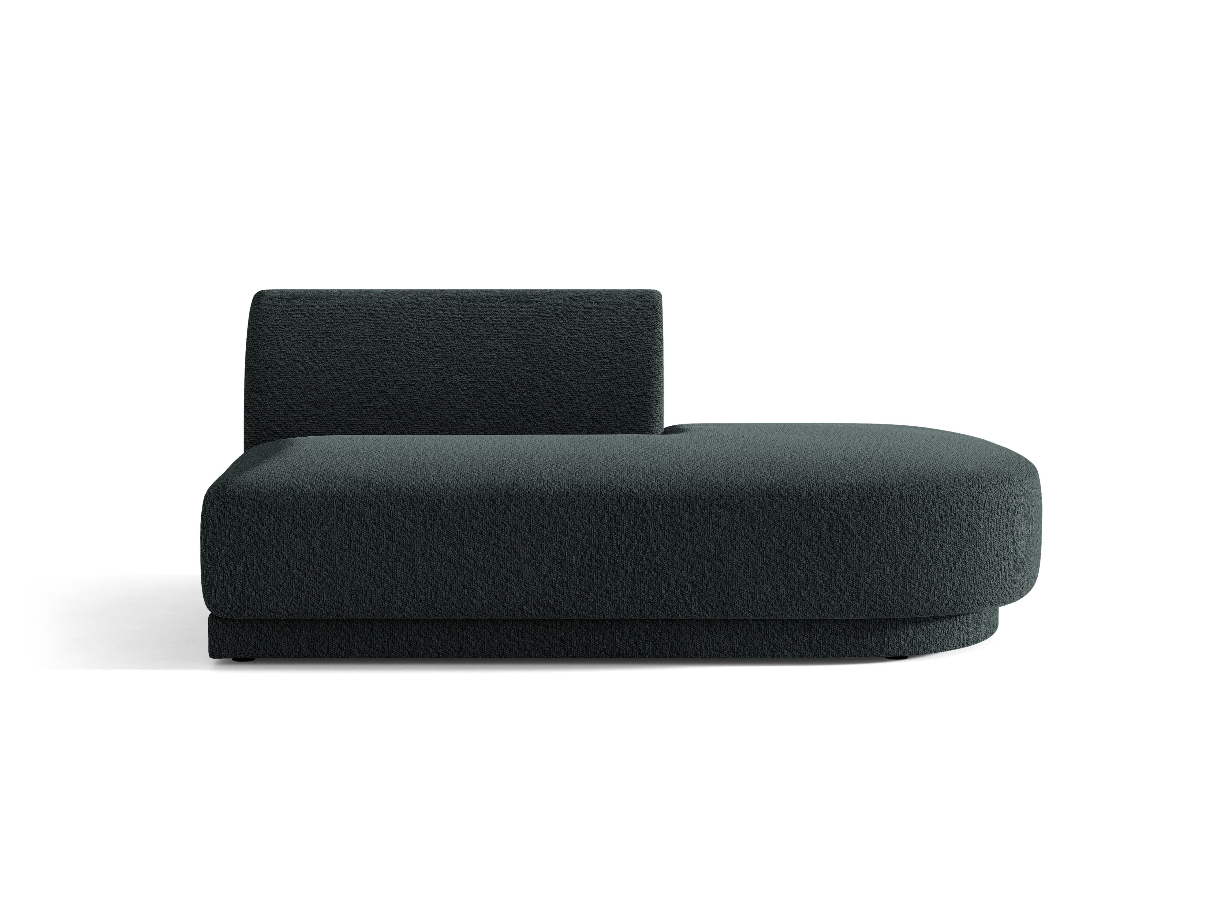 Szezlong 2-osobowy prawostronny MILEY czarny boucle – Micadoni