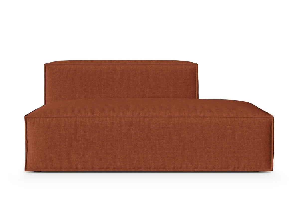 Sofa 3-osobowa z otomaną prawostronną NURIA ceglany – Micadoni
