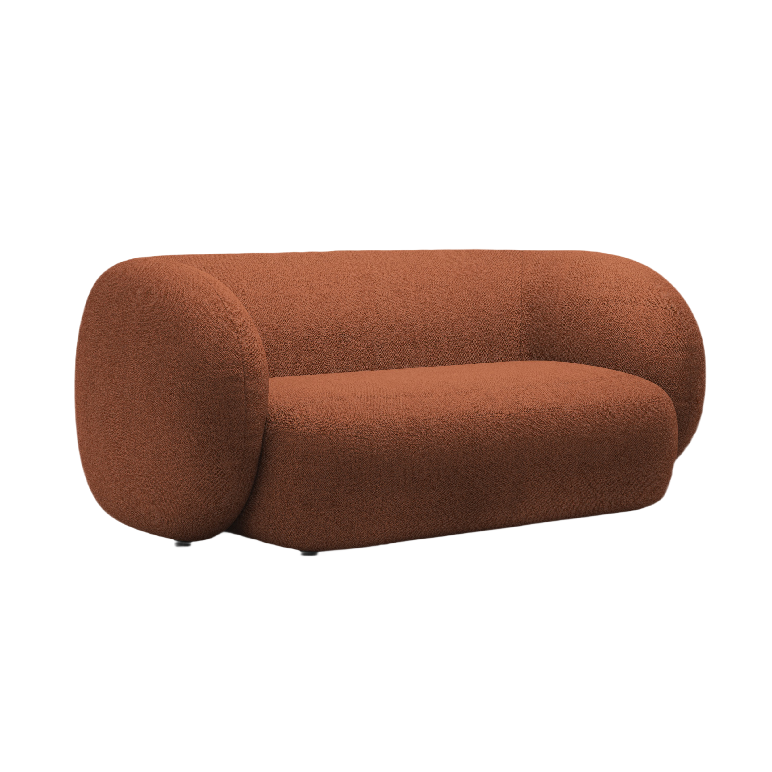 Sofa 2-sitzig KATE terrakotta Boucle