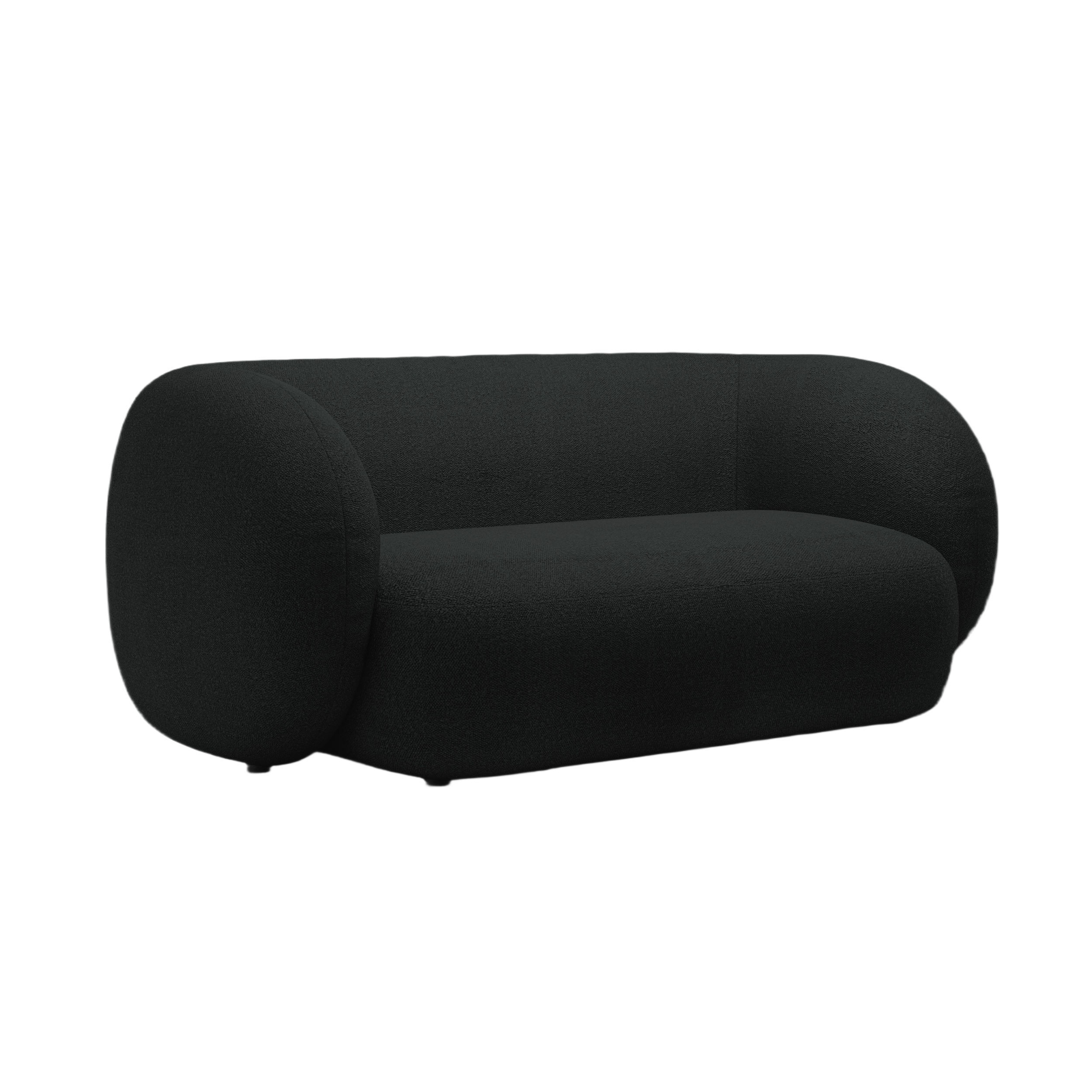 Sofa 2-sitzig KATE schwarzer Boucle