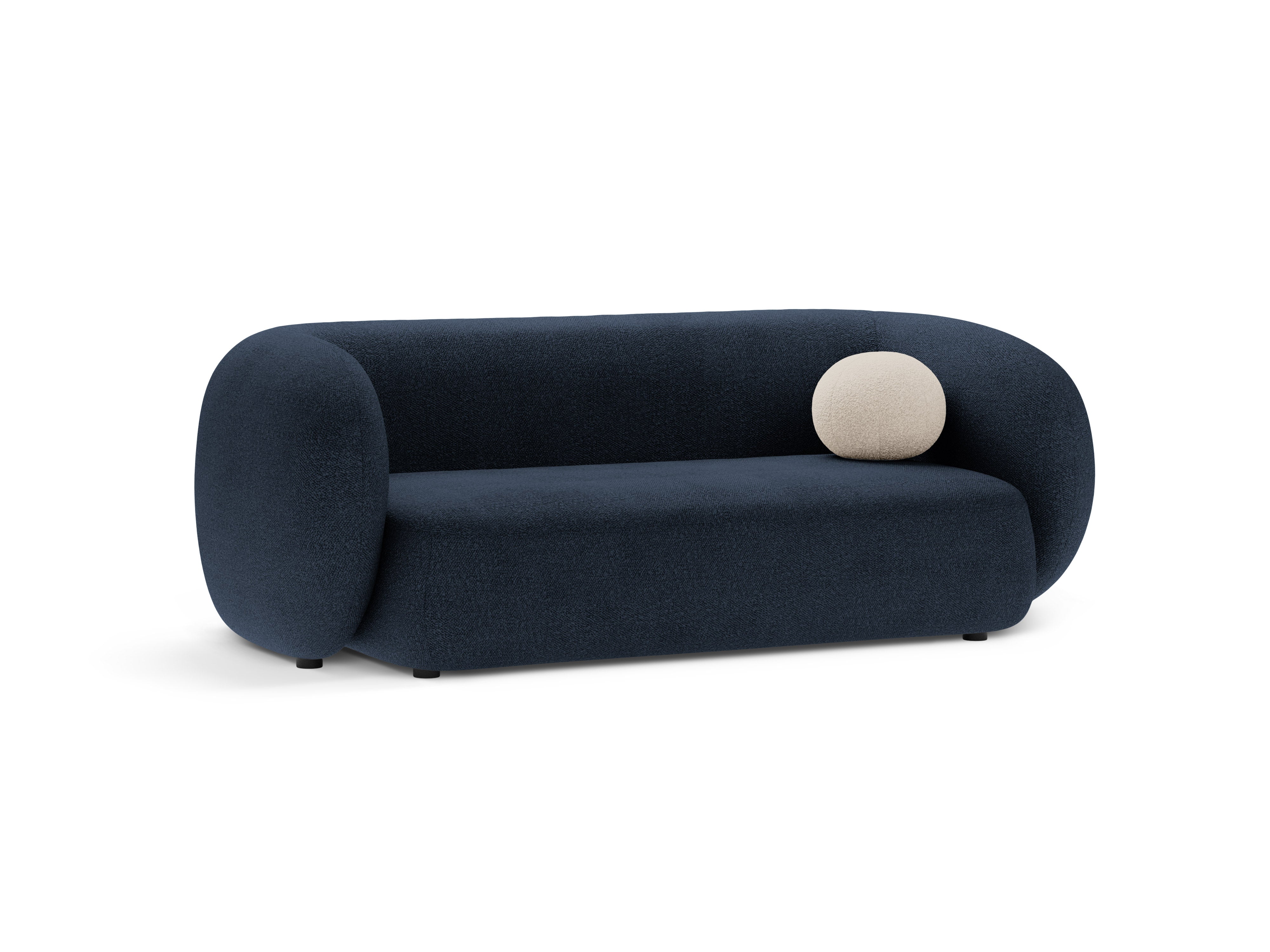 2-seater Sofa KATE navy boucle