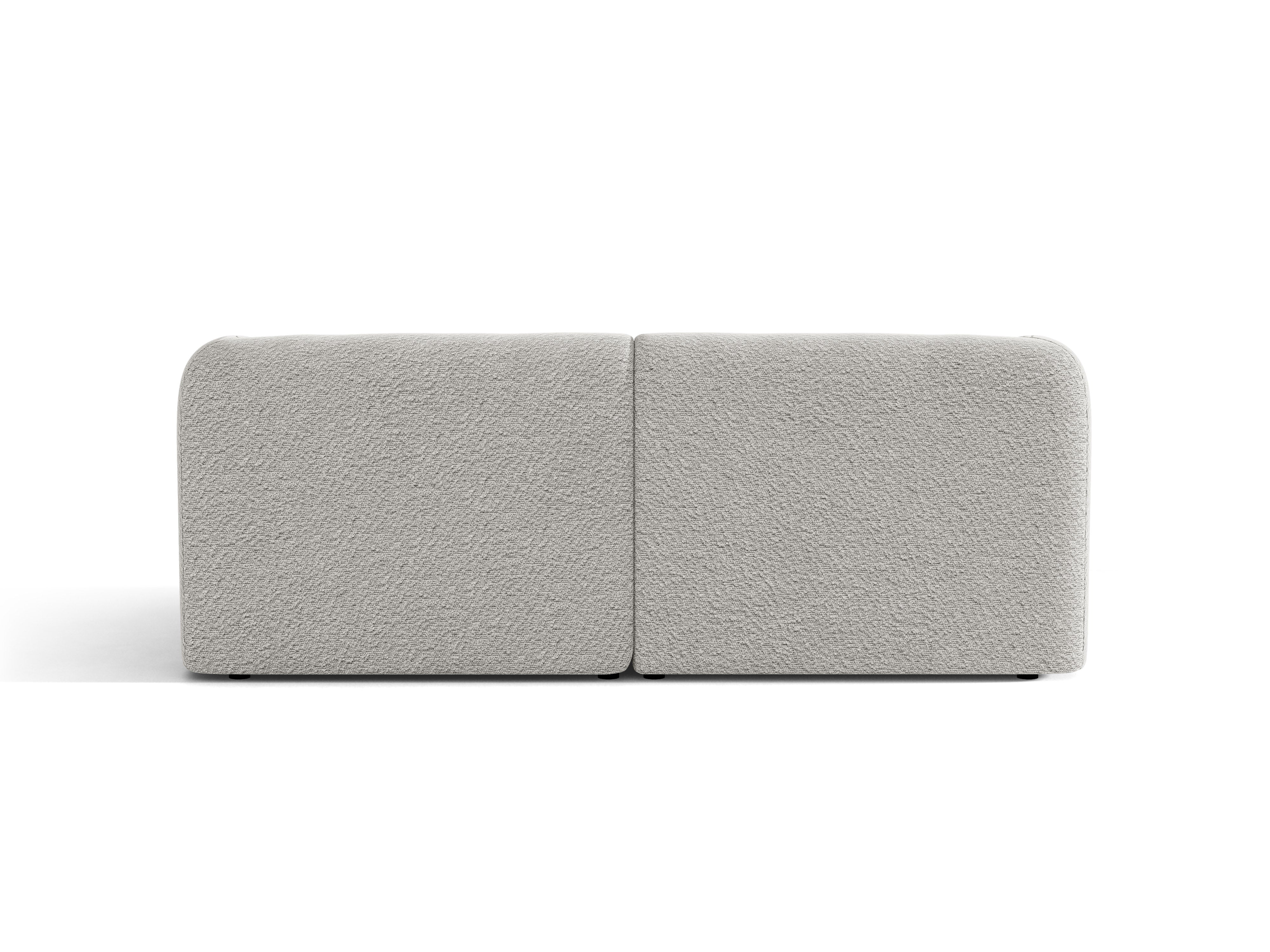 Sofa 2-osobowa MILEY jasnoszary boucle – tkanina bouclé