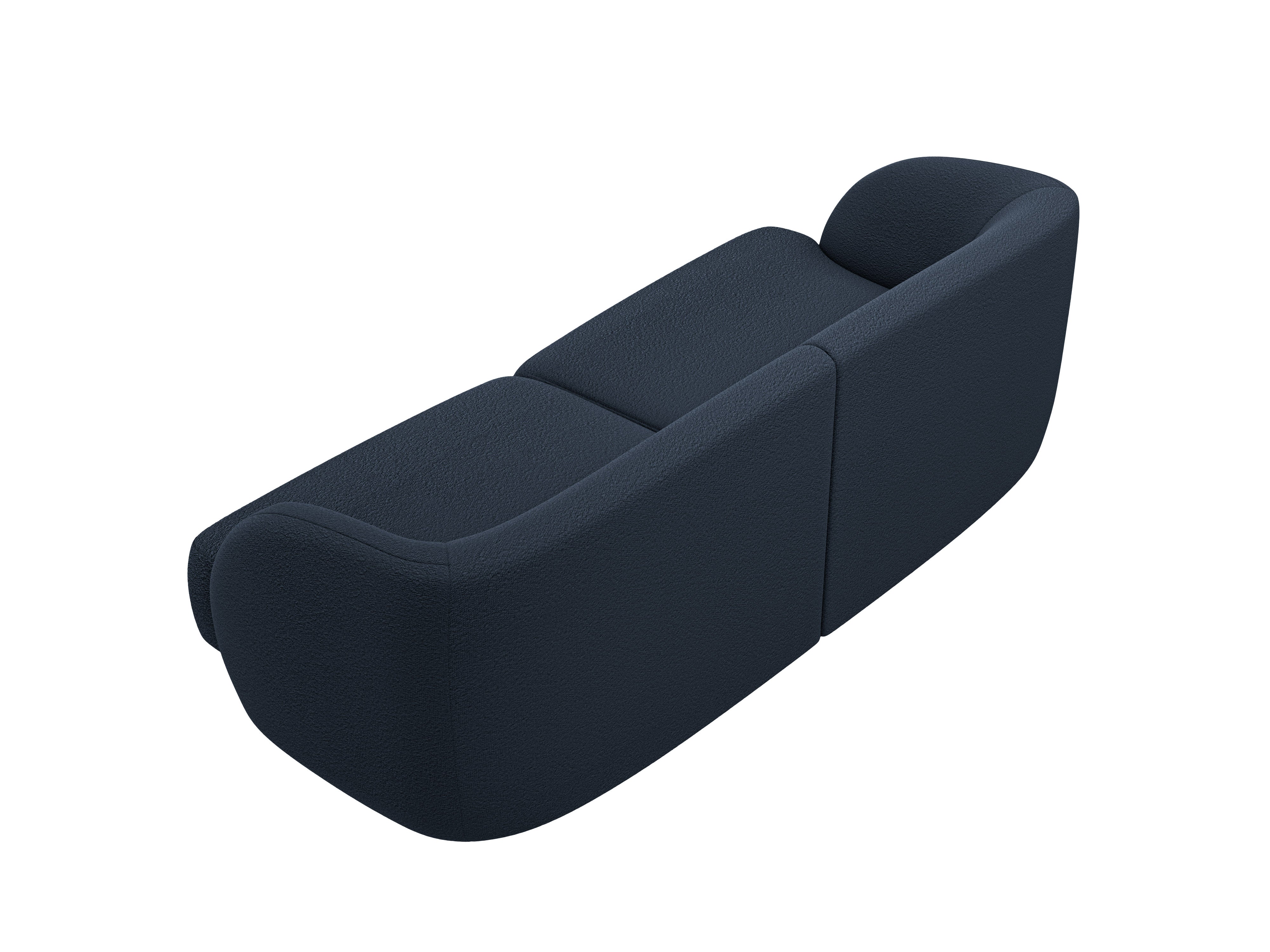 Sofa 2-sitzig MILEY dunkelblau Boucle
