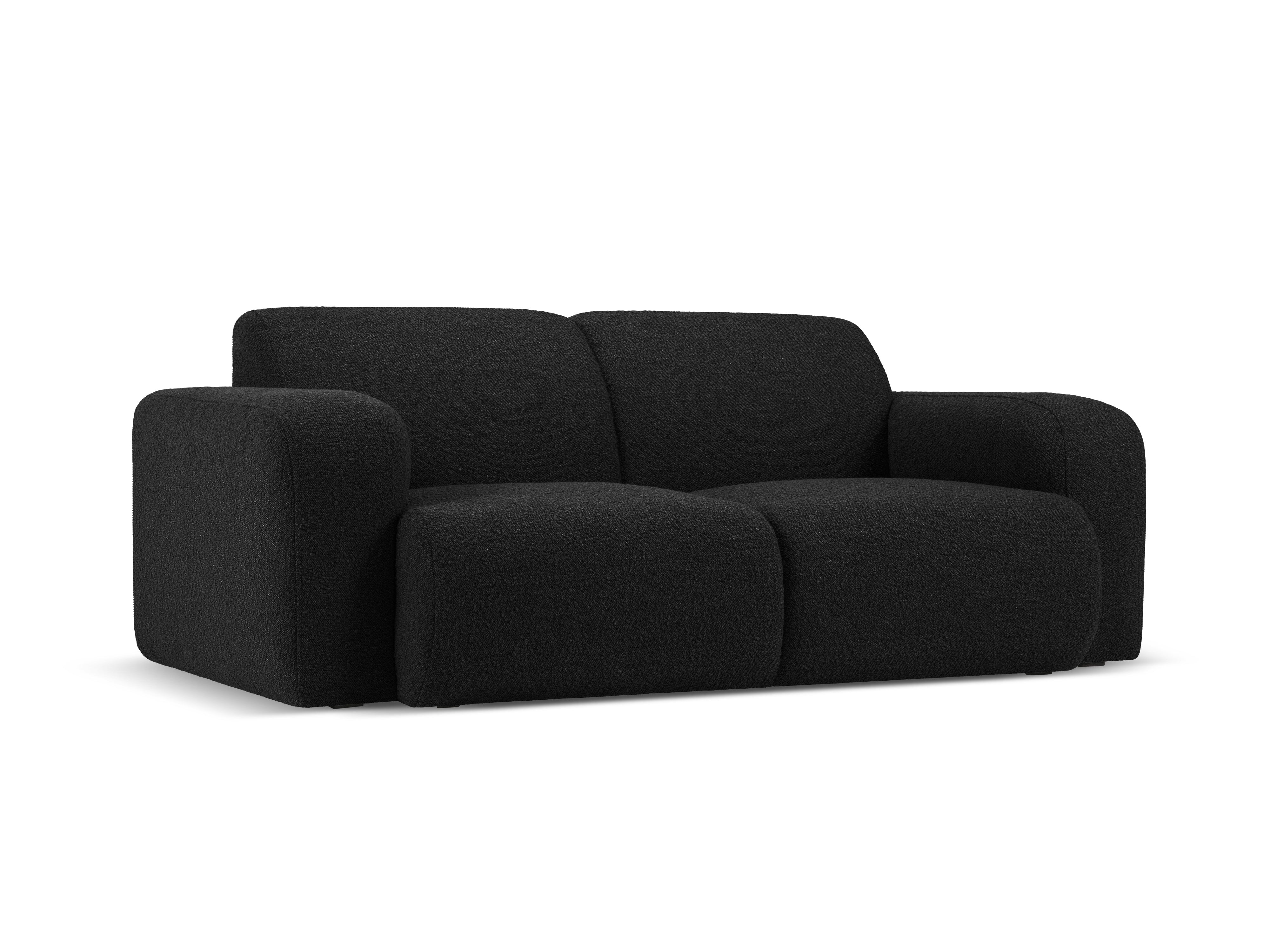 Sofa w tkaninie boucle 2-osobowa MOLINO czarny Micadoni Eye on Design