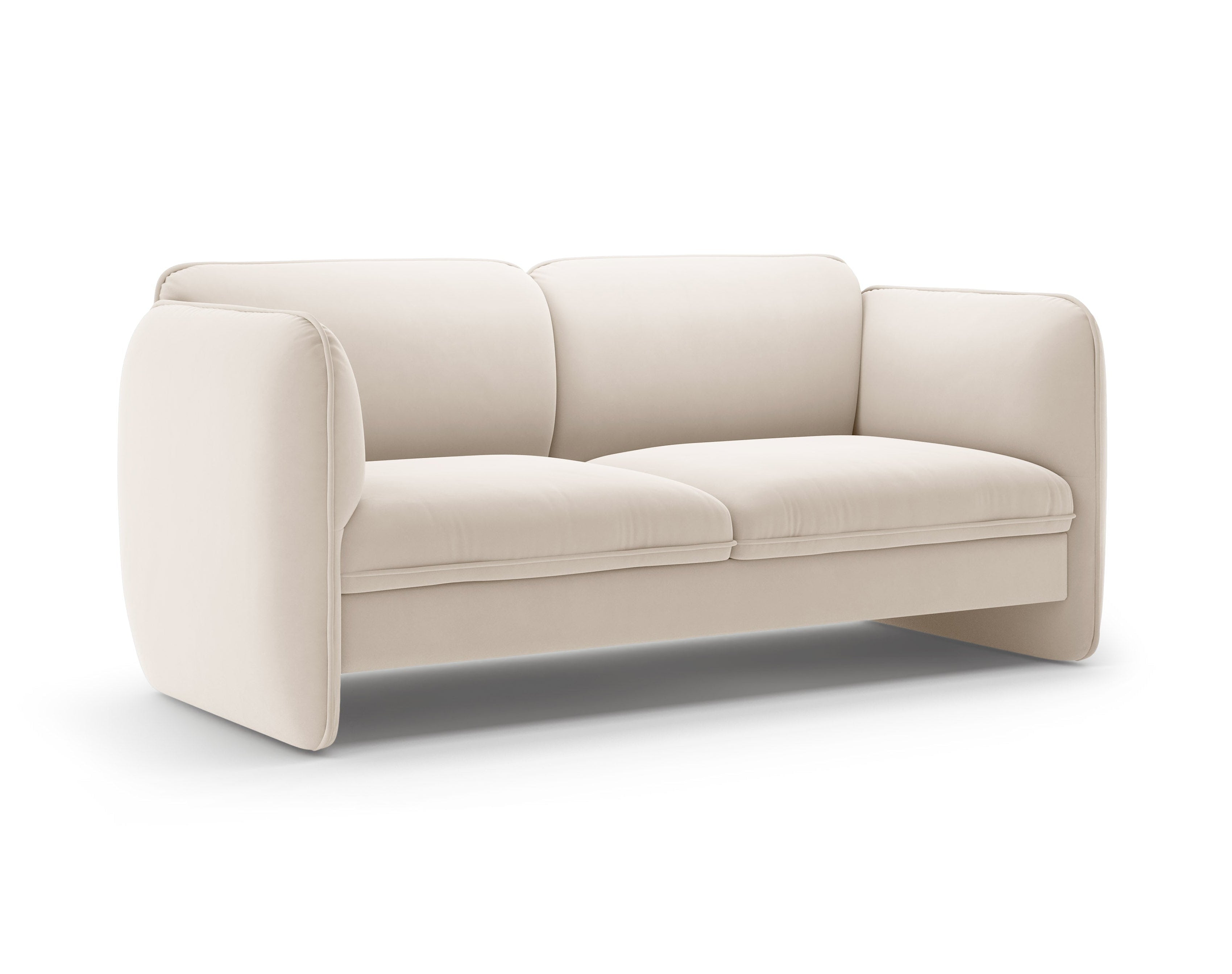 2-Seater Velvet Sofa GEORGIA Light Beige