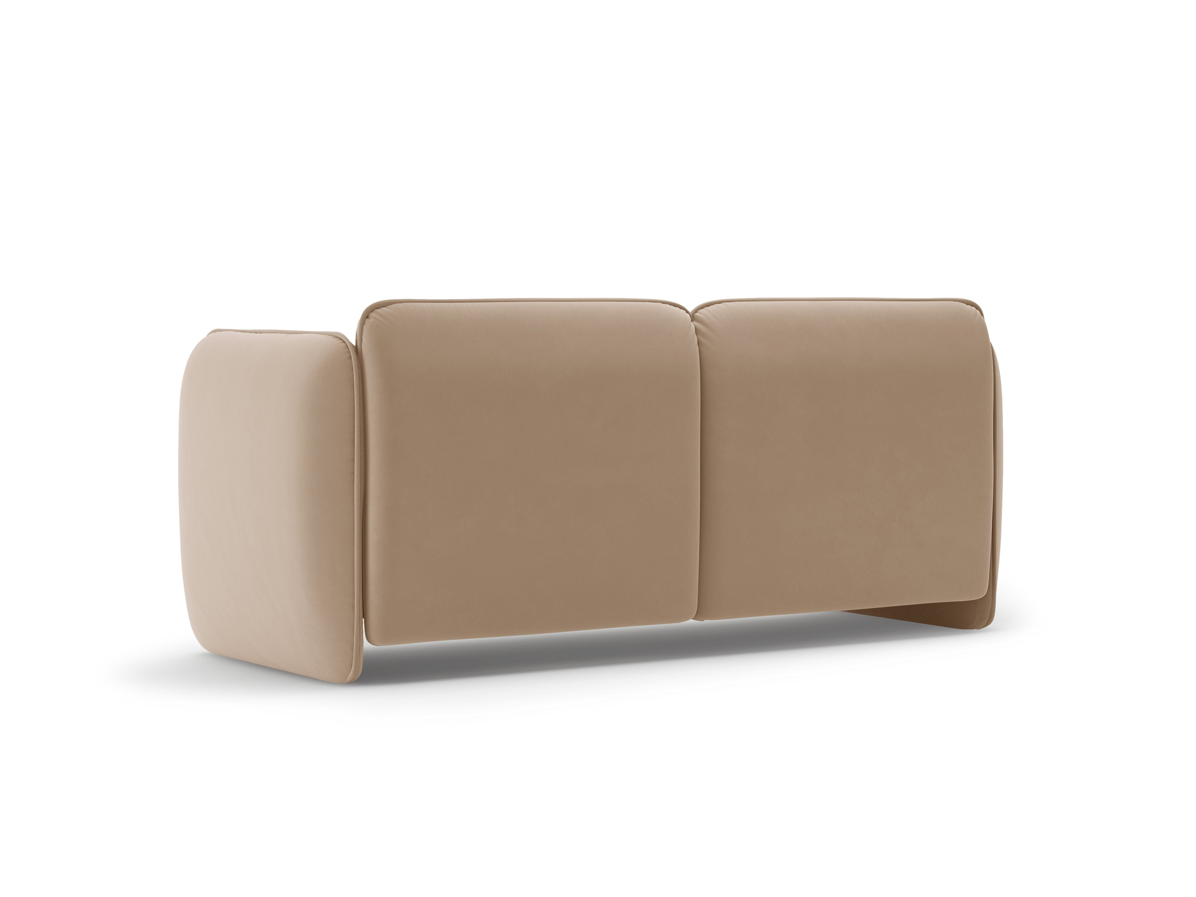 Beige Velvet 2-Seater Sofa GEORGIA