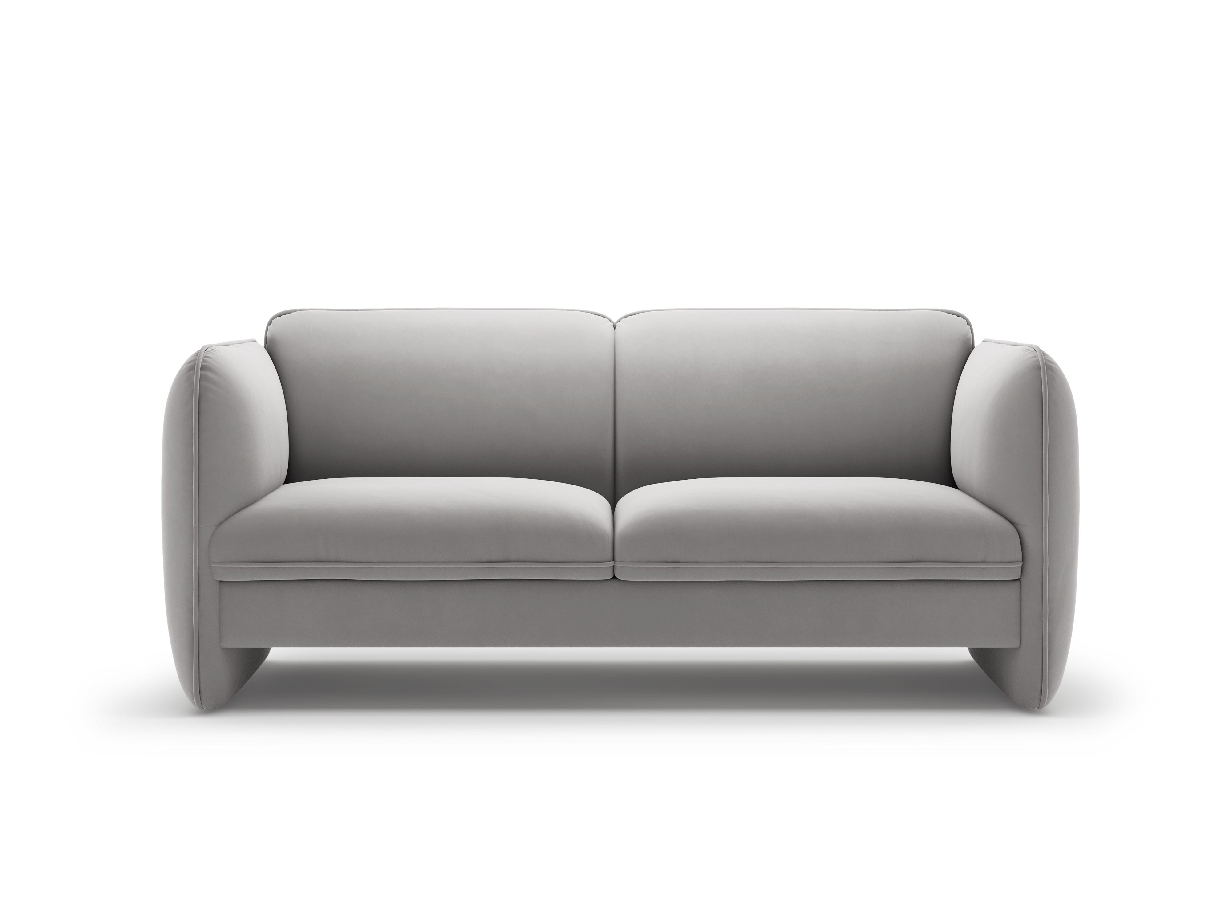 2-Seater Velvet Sofa GEORGIA Light Gray