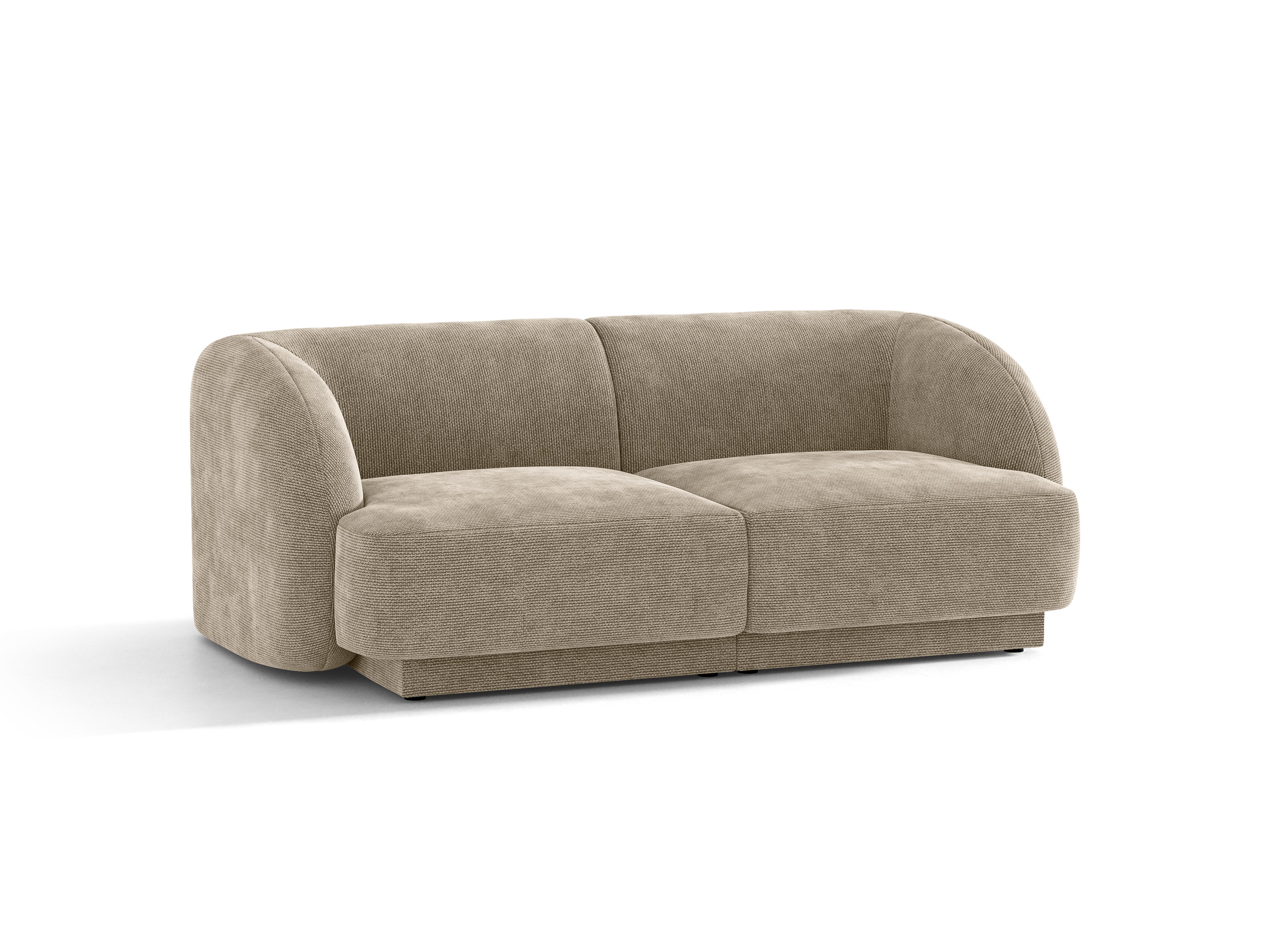 Sofa 2-osobowa MILEY beżowy szenil jedwabisty do salonu
