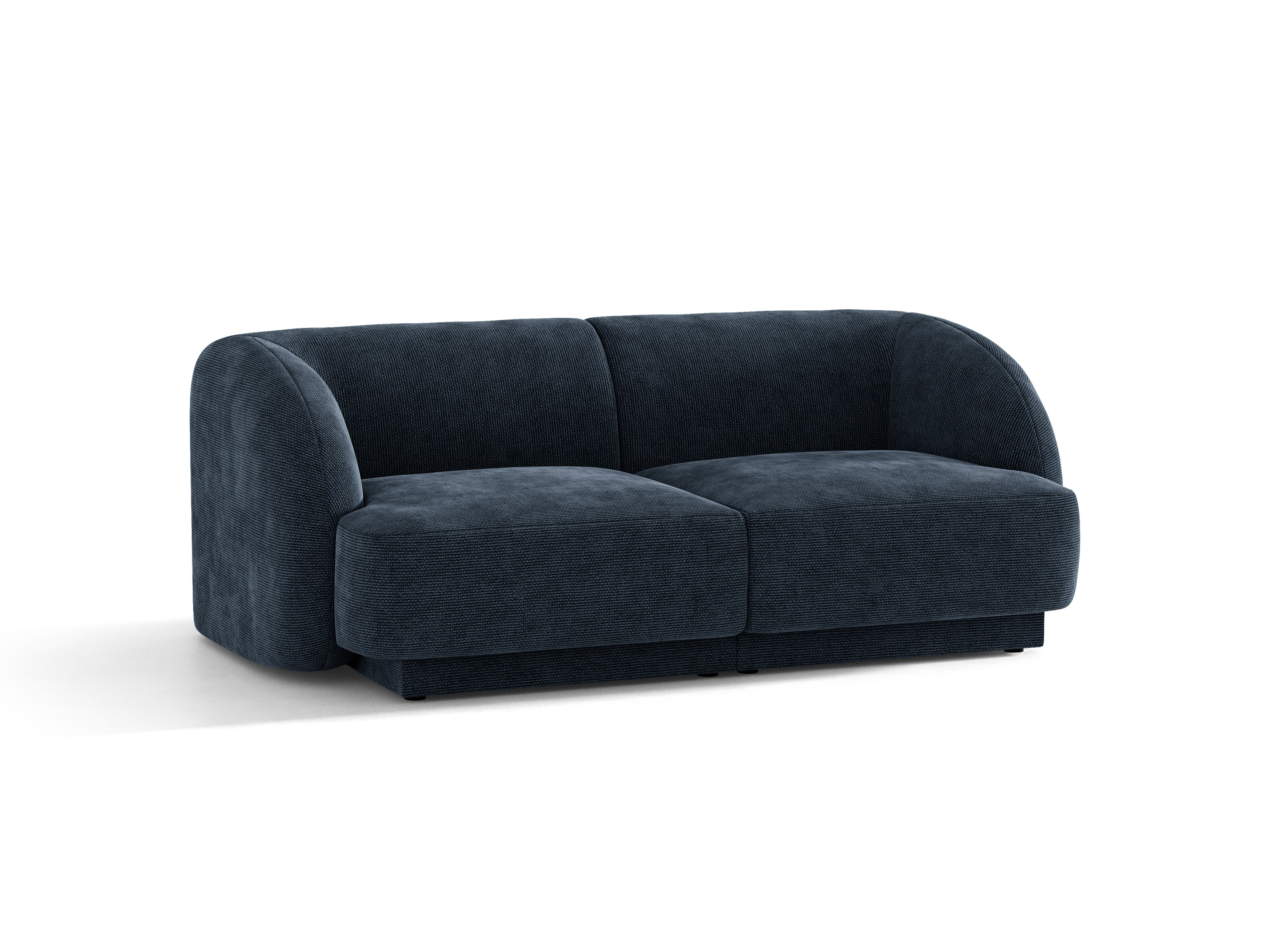 Sofa 2-osobowa MILEY granatowy szenil jedwabisty do salonu
