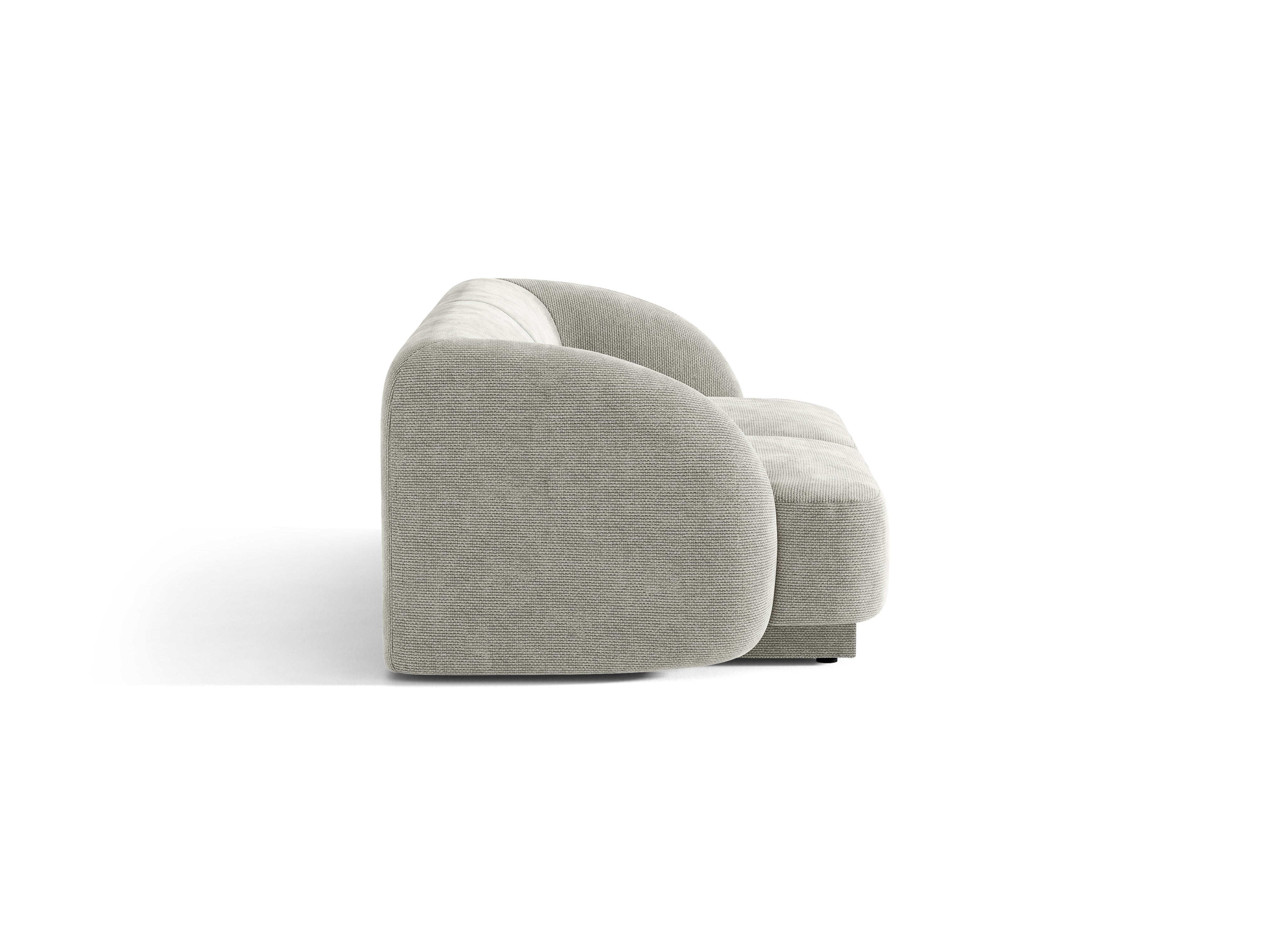 2-seater Sofa MILEY light gray chenille silky
