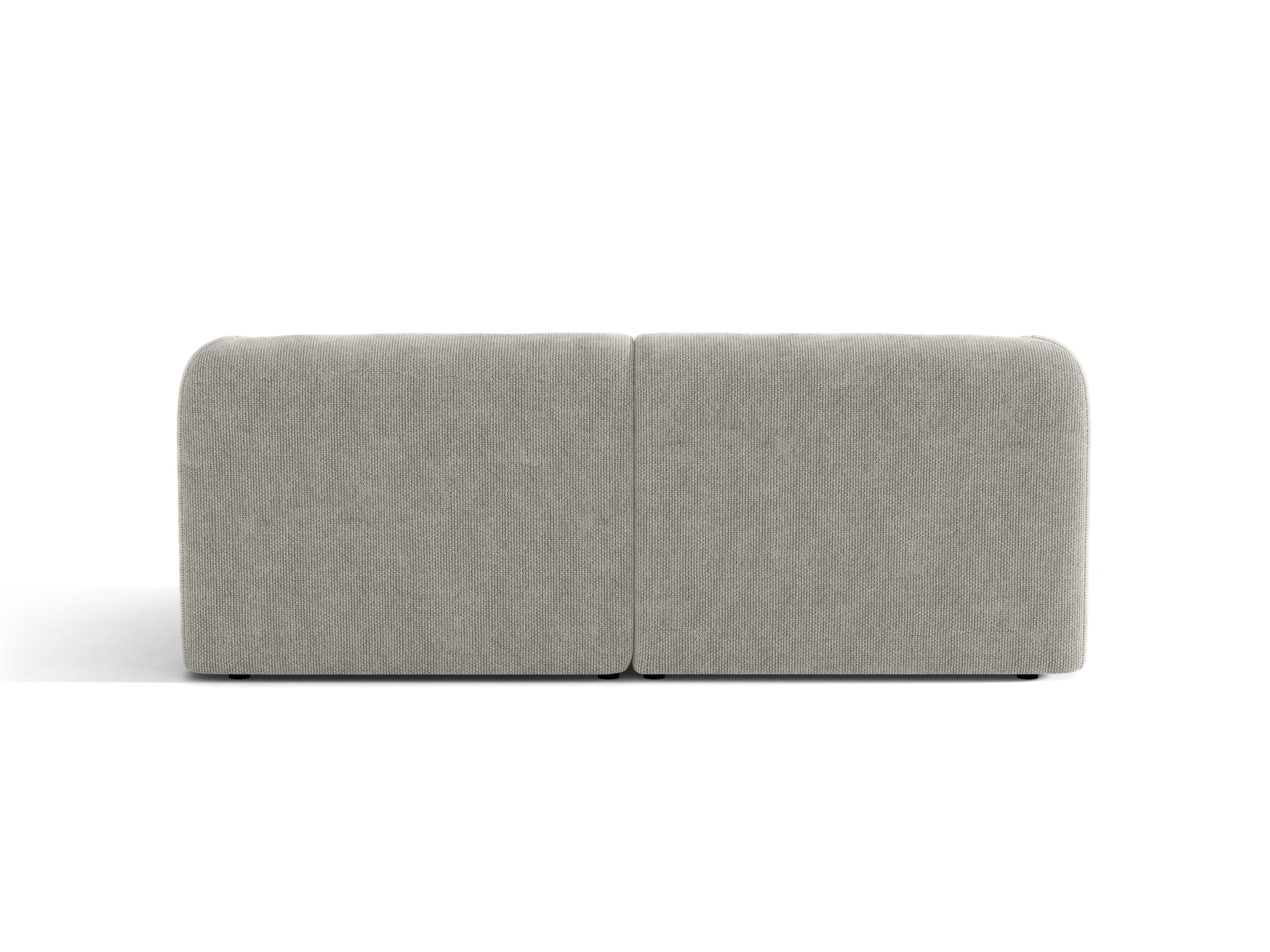 2-seater Sofa MILEY light gray chenille silky