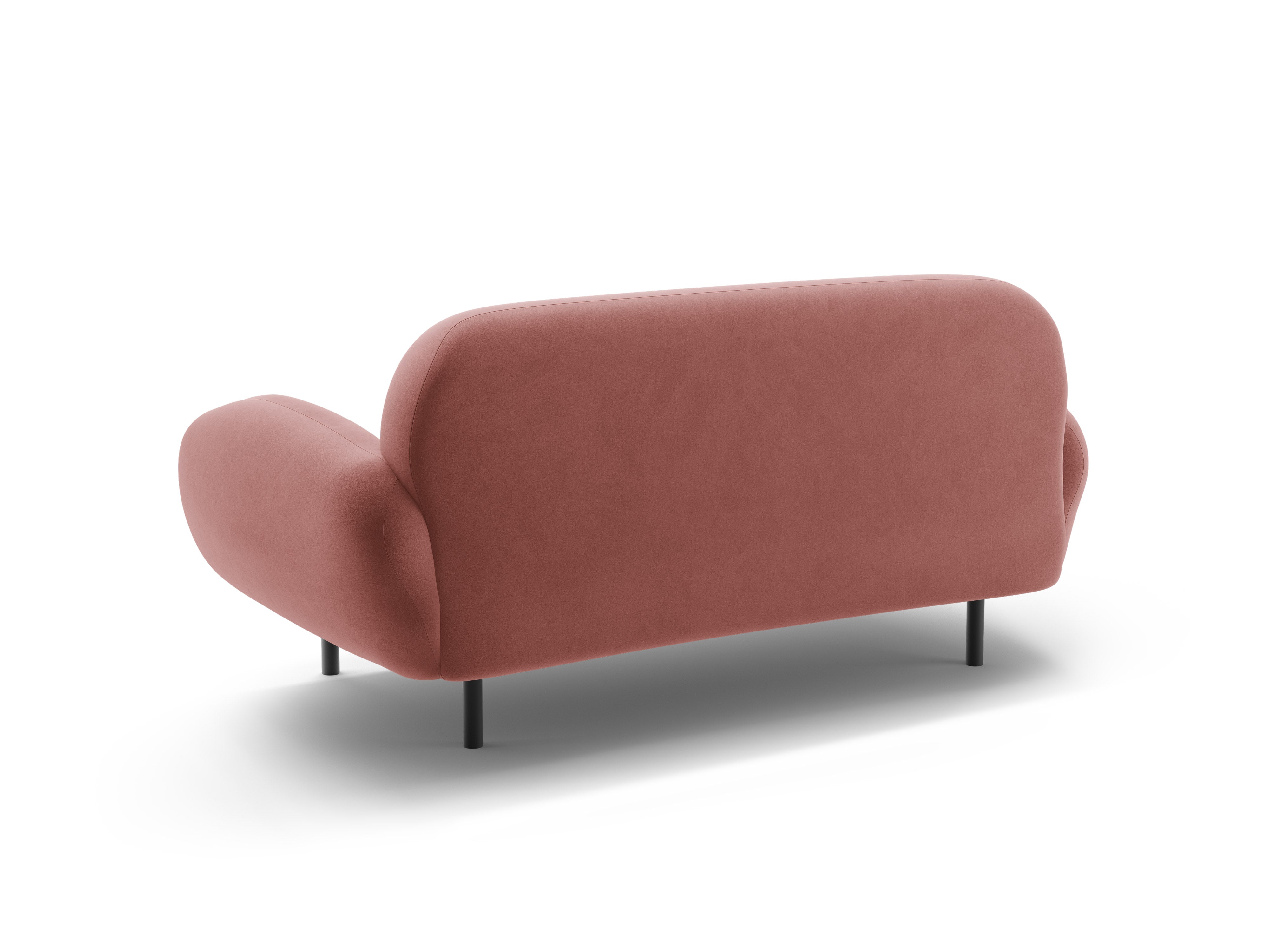 Sofa aus Samt 2-sitzig POPPY schmutziges Rosa