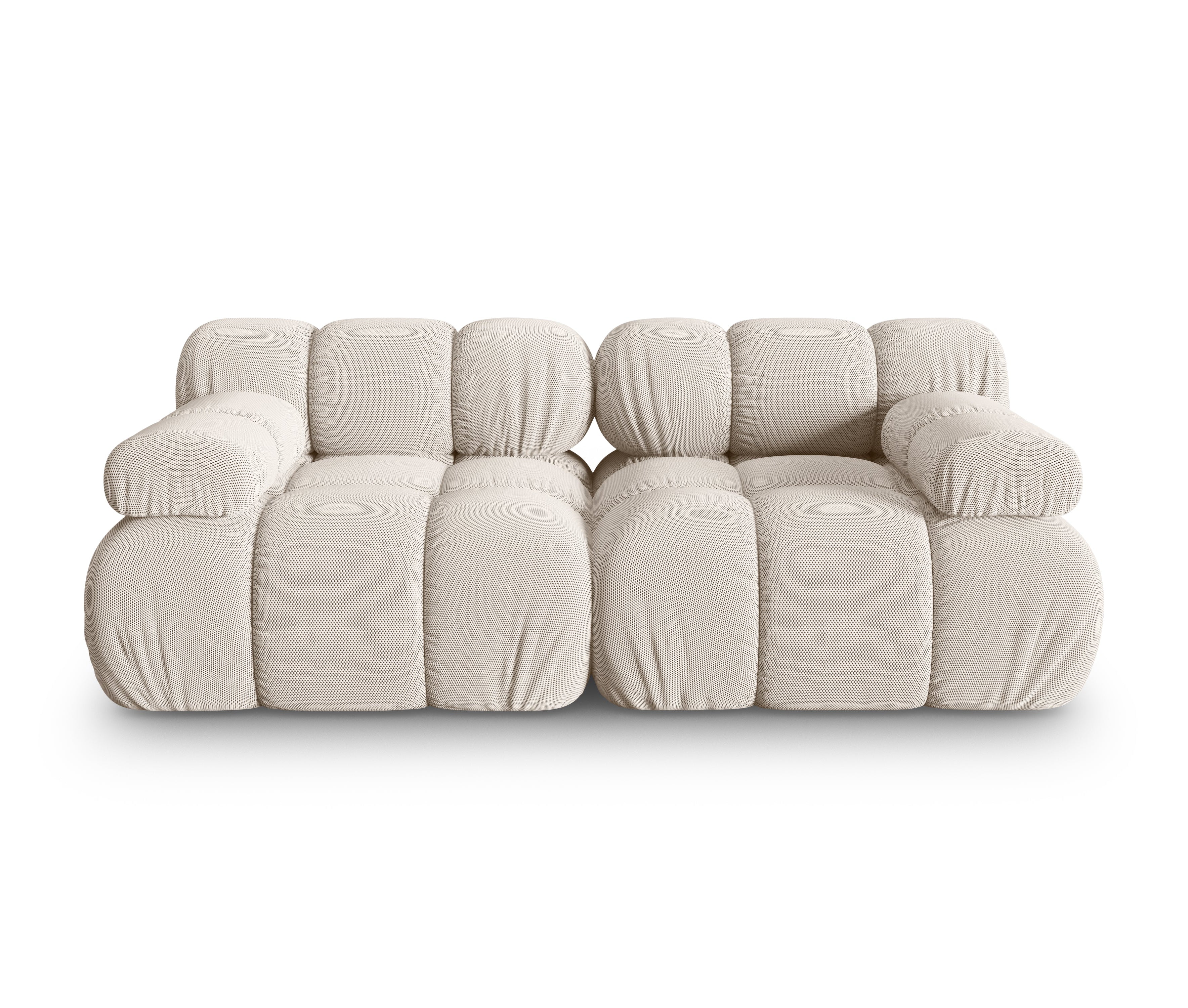 2-Seater Modular Sofa BELLIS in Beige 3D Fabric