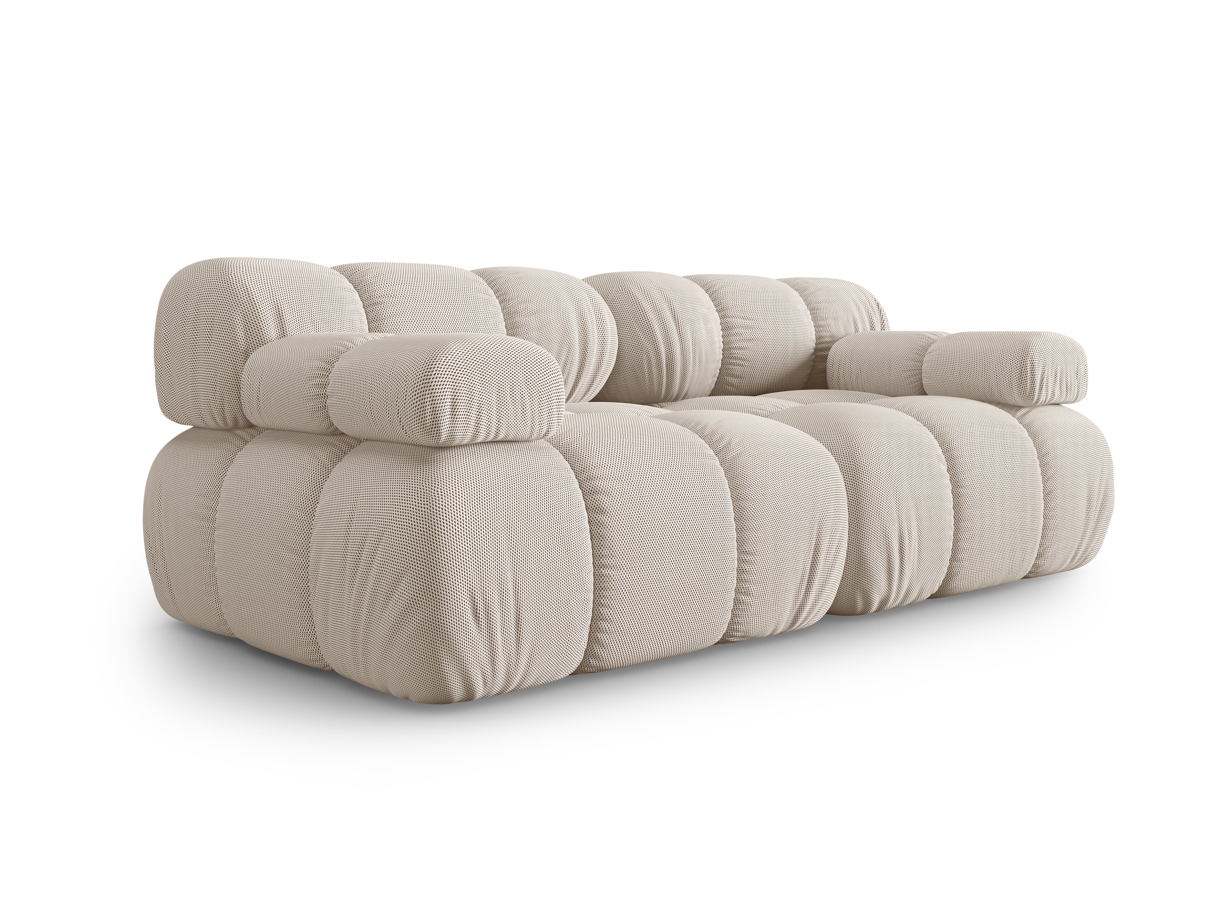 2-Seater Modular Sofa BELLIS in Beige 3D Fabric