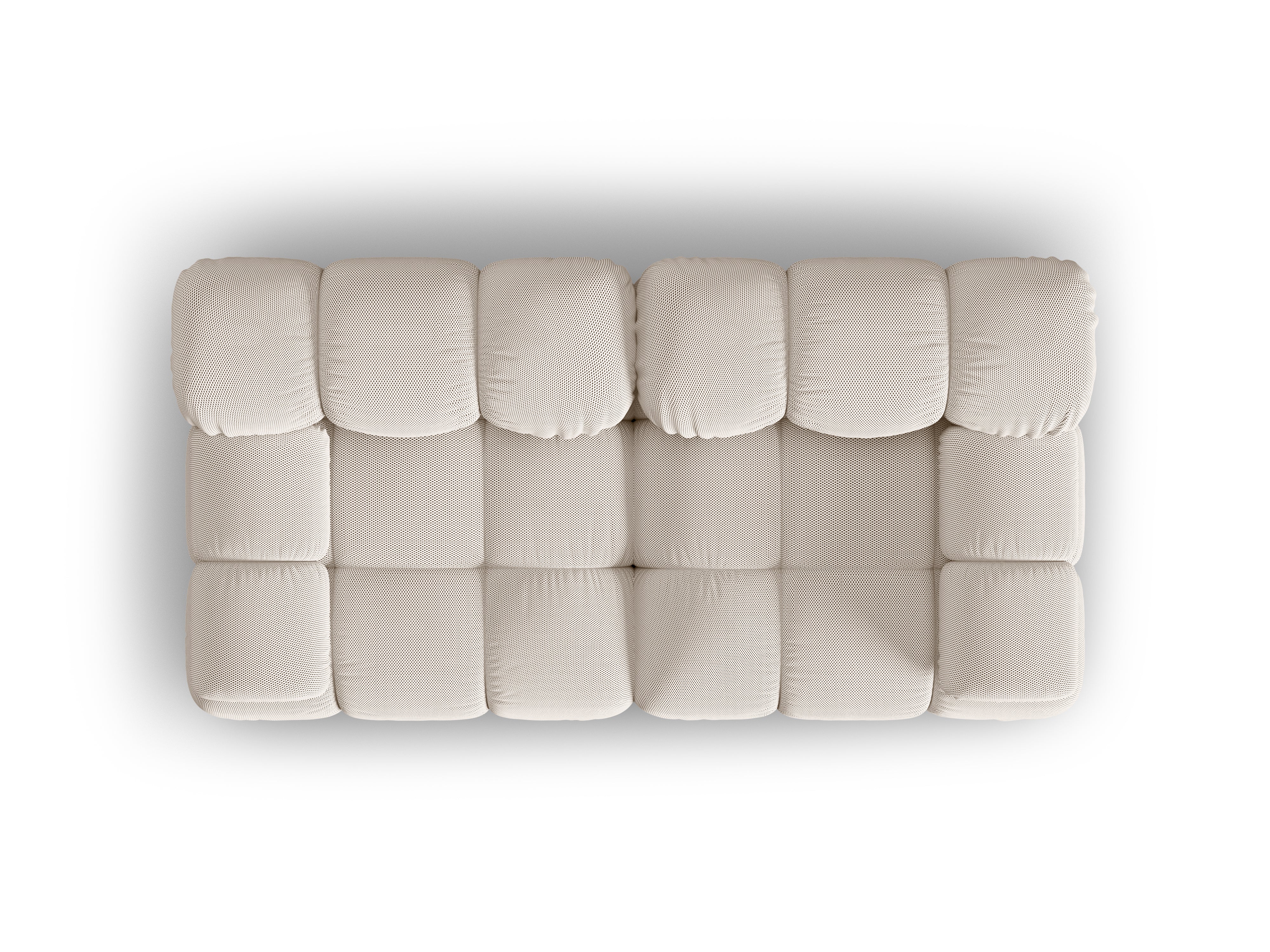 2-Seater Modular Sofa BELLIS in Beige 3D Fabric