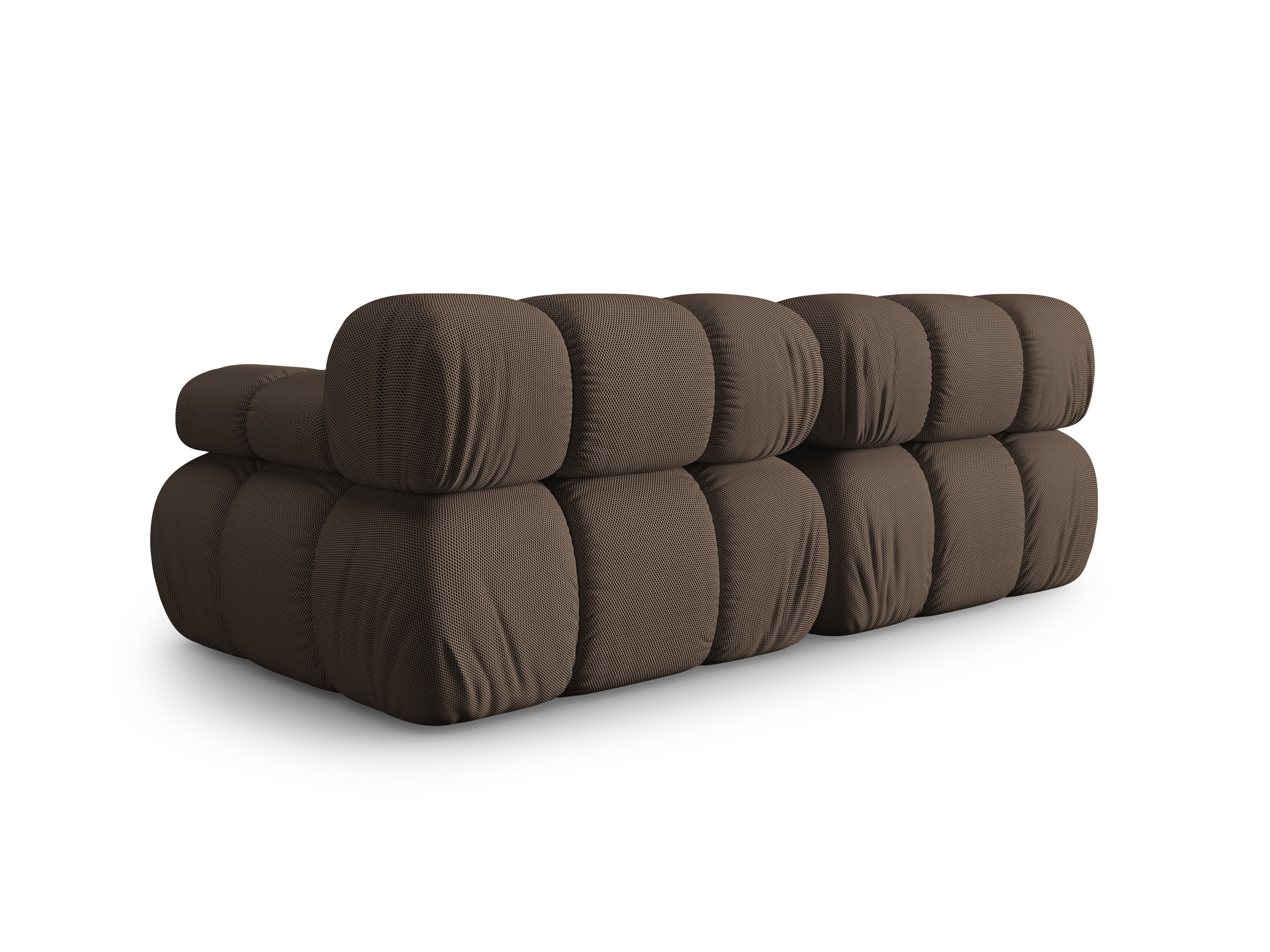 BELLIS 2-Seater Modular Sofa in Brown 3D Fabric