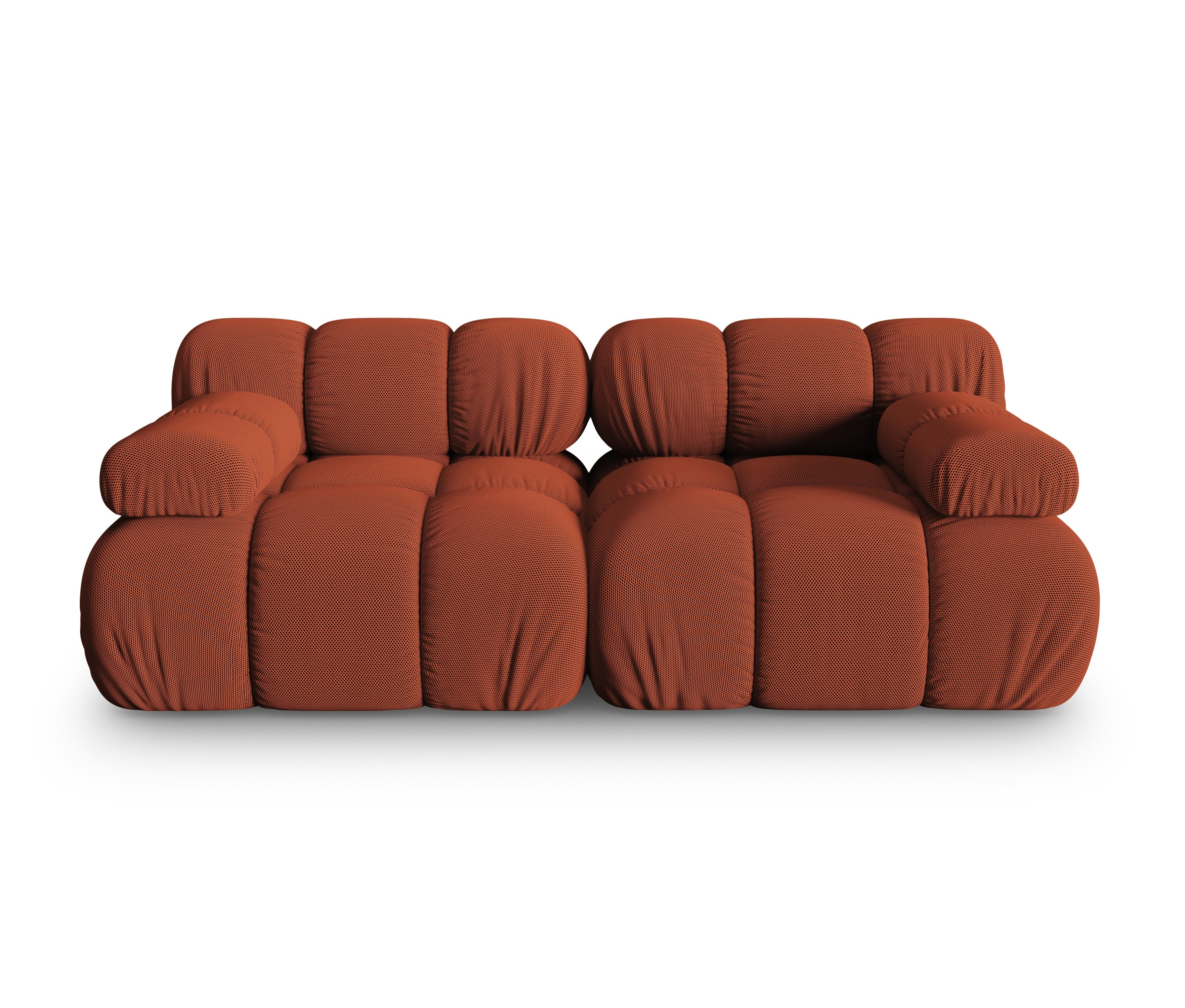 2-Seater Modular Sofa BELLIS in Brick 3D Fabric