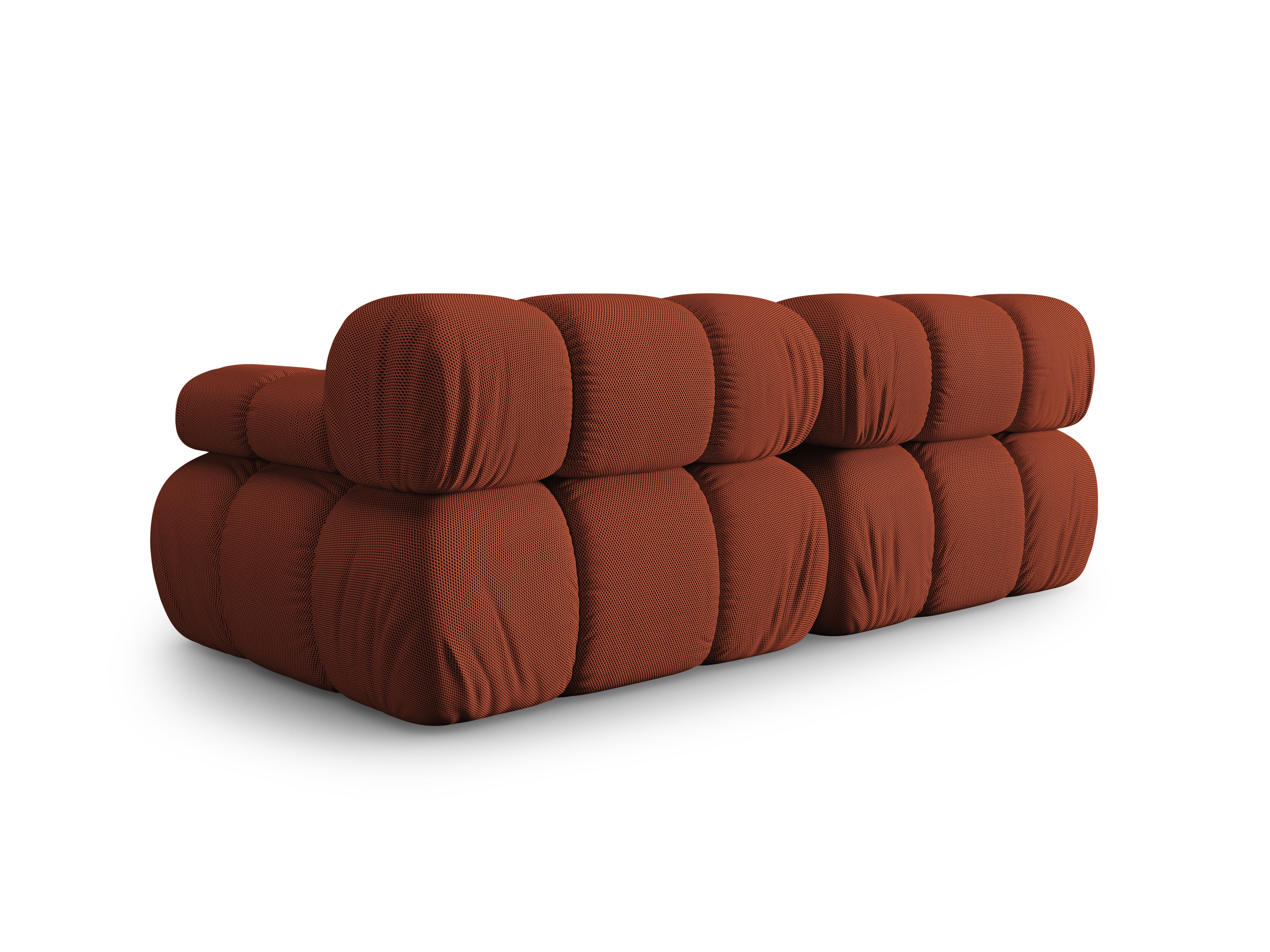 2-Seater Modular Sofa BELLIS in Brick 3D Fabric