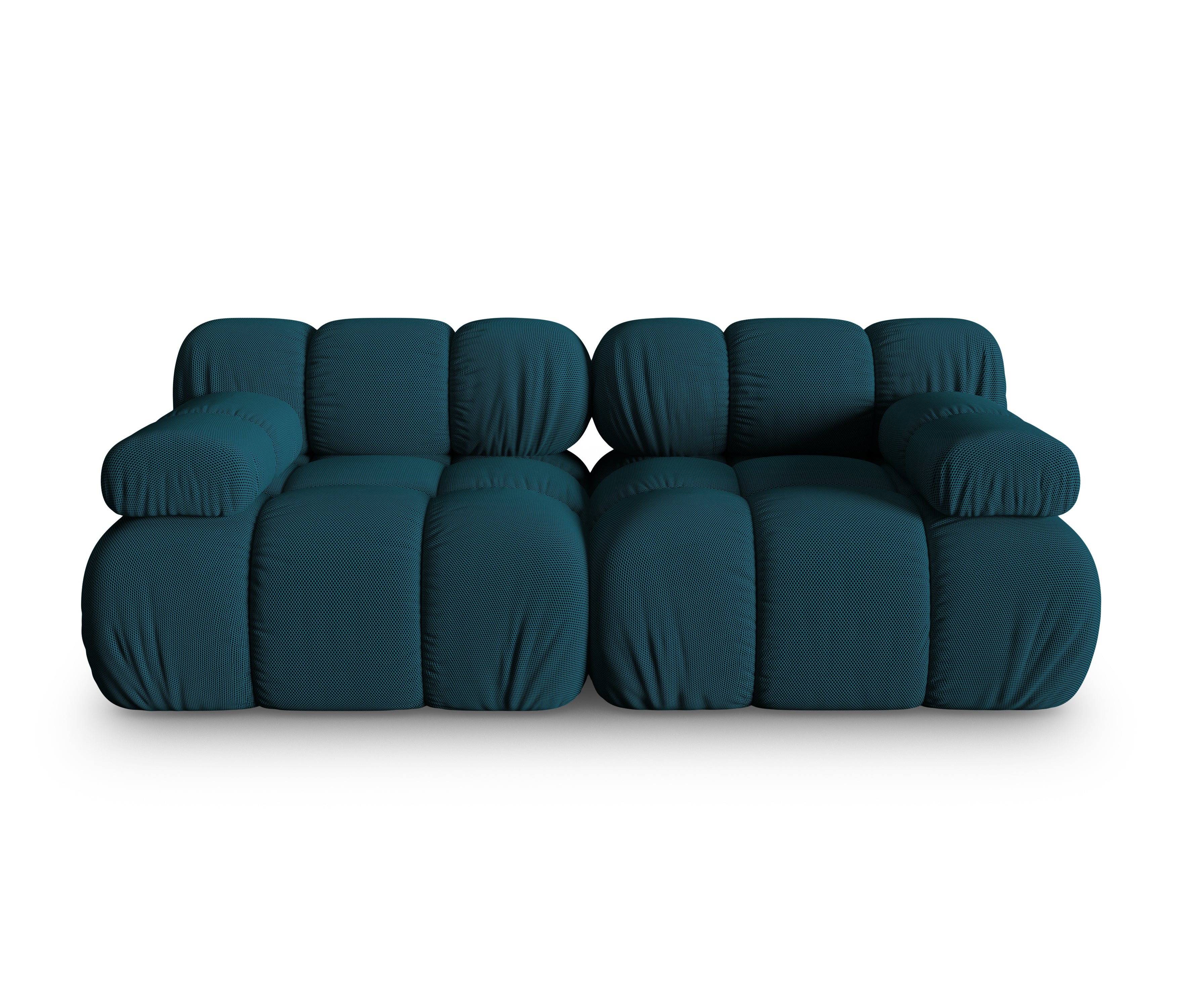 2-Seater Modular Sofa BELLIS in Sea Green 3D Fabric