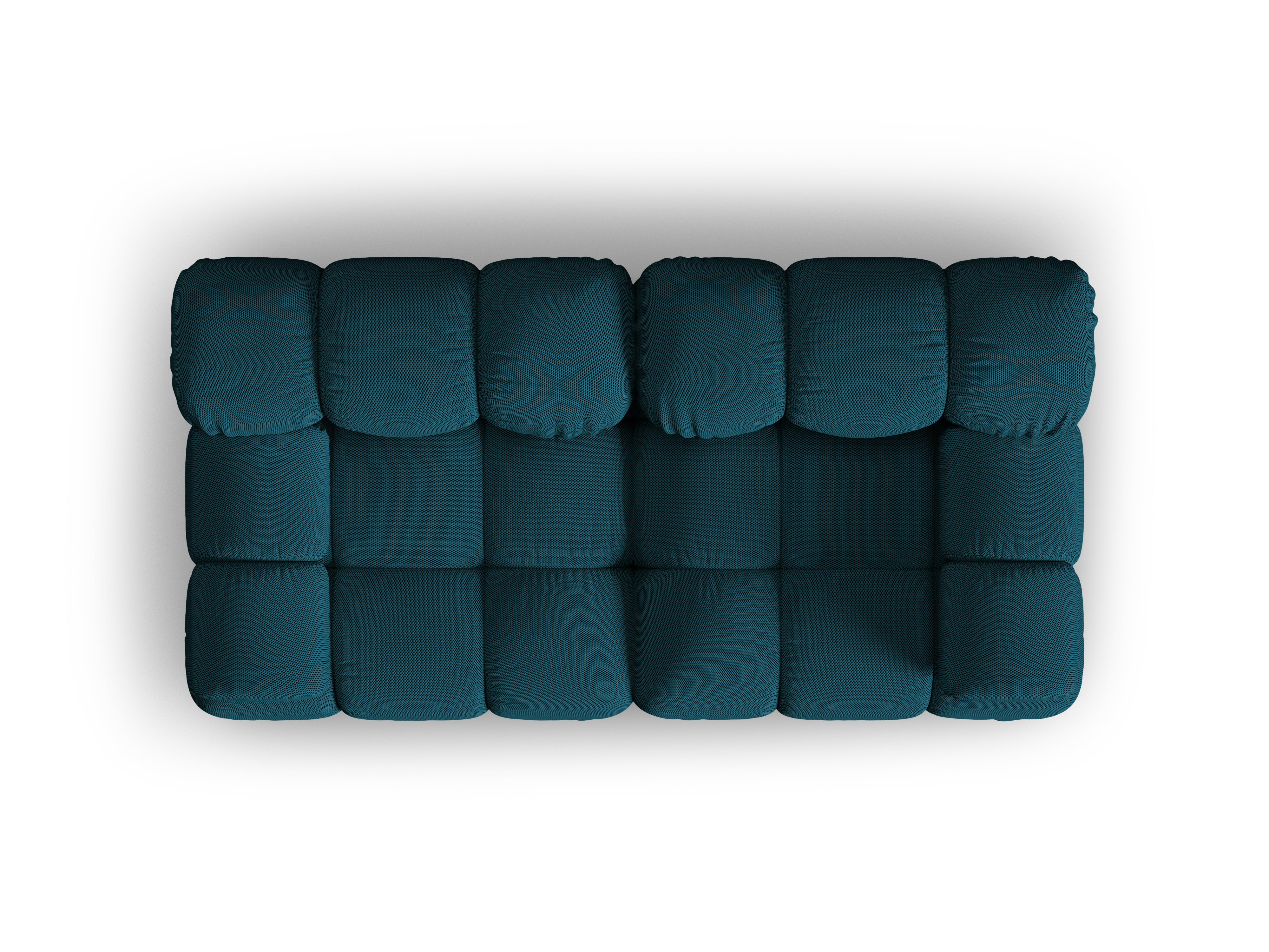2-Seater Modular Sofa BELLIS in Sea Green 3D Fabric