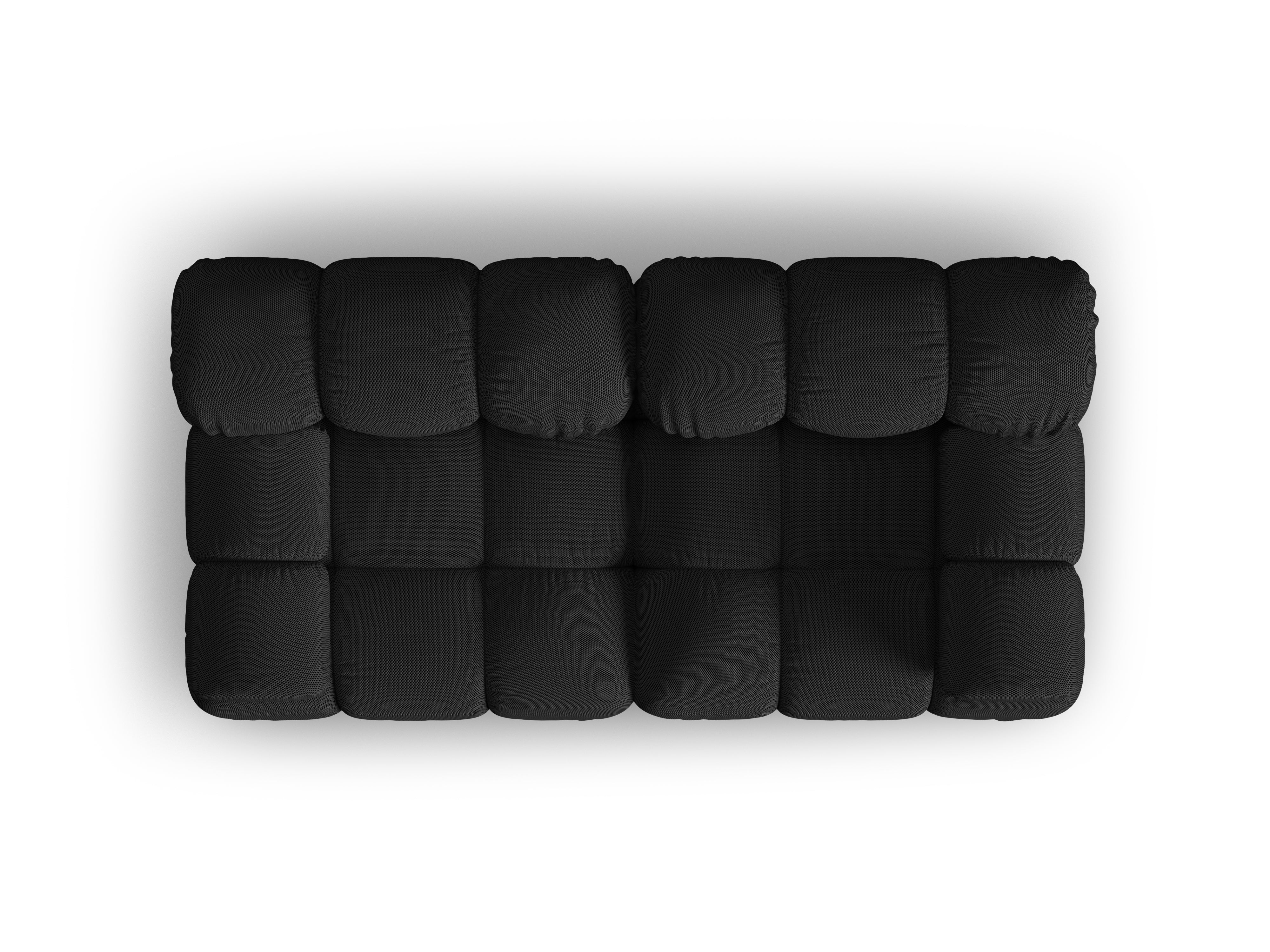 2-Seater Modular Sofa BELLIS in Black 3D Fabric