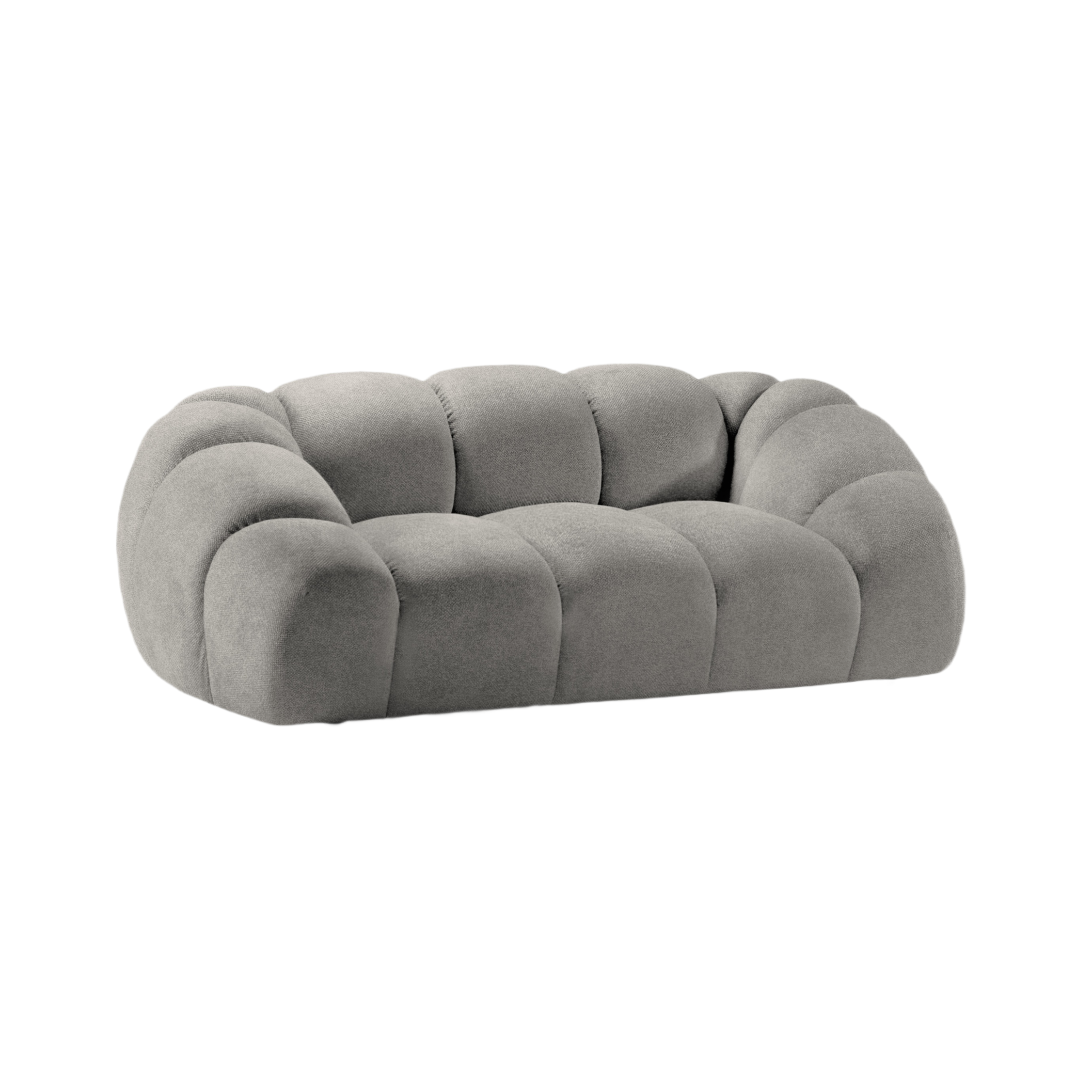 2-seater Sofa DIANA light gray chenille