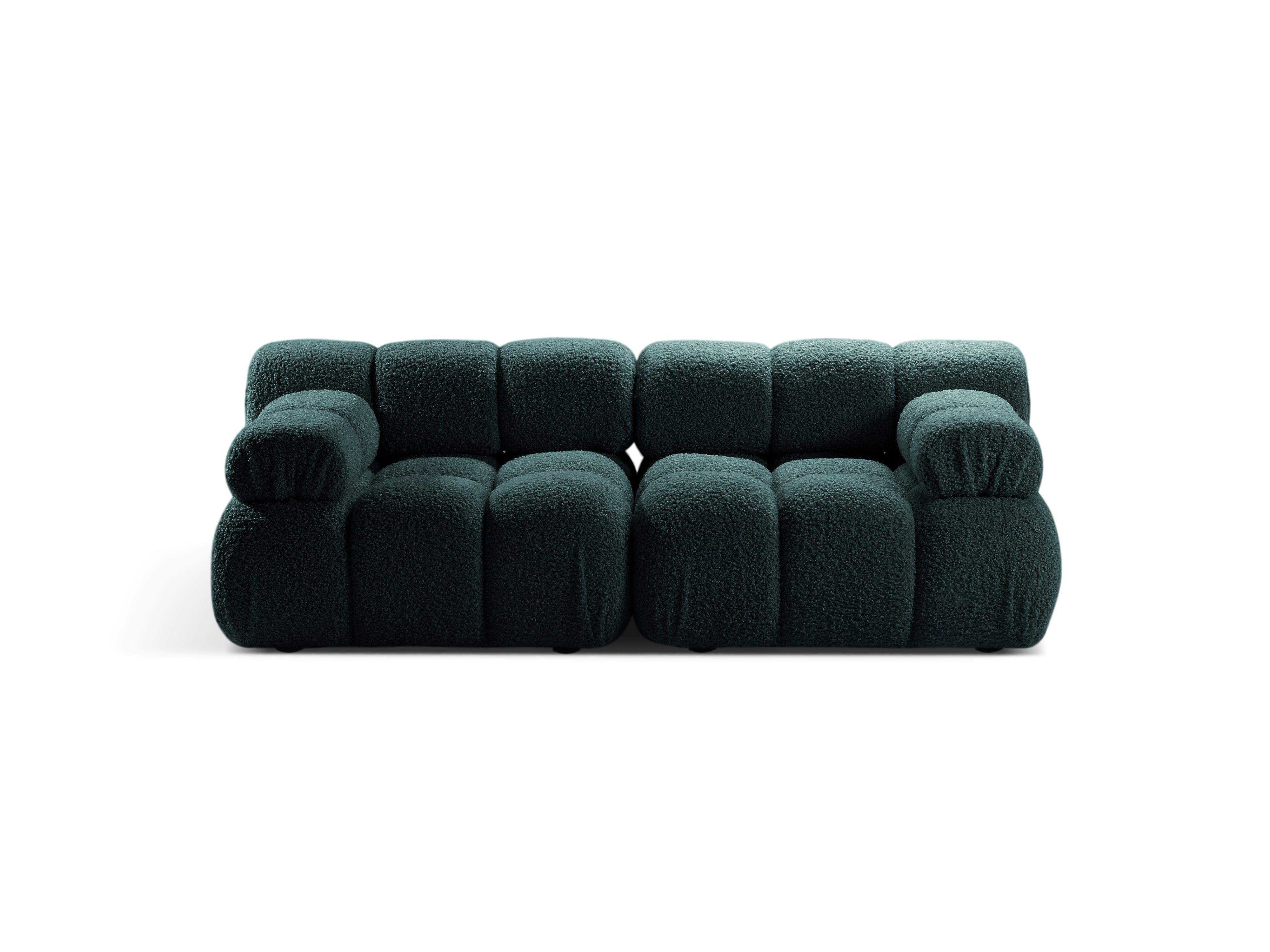 BELLIS 2-Seater Modular Sofa in Petrol Blue Boucle