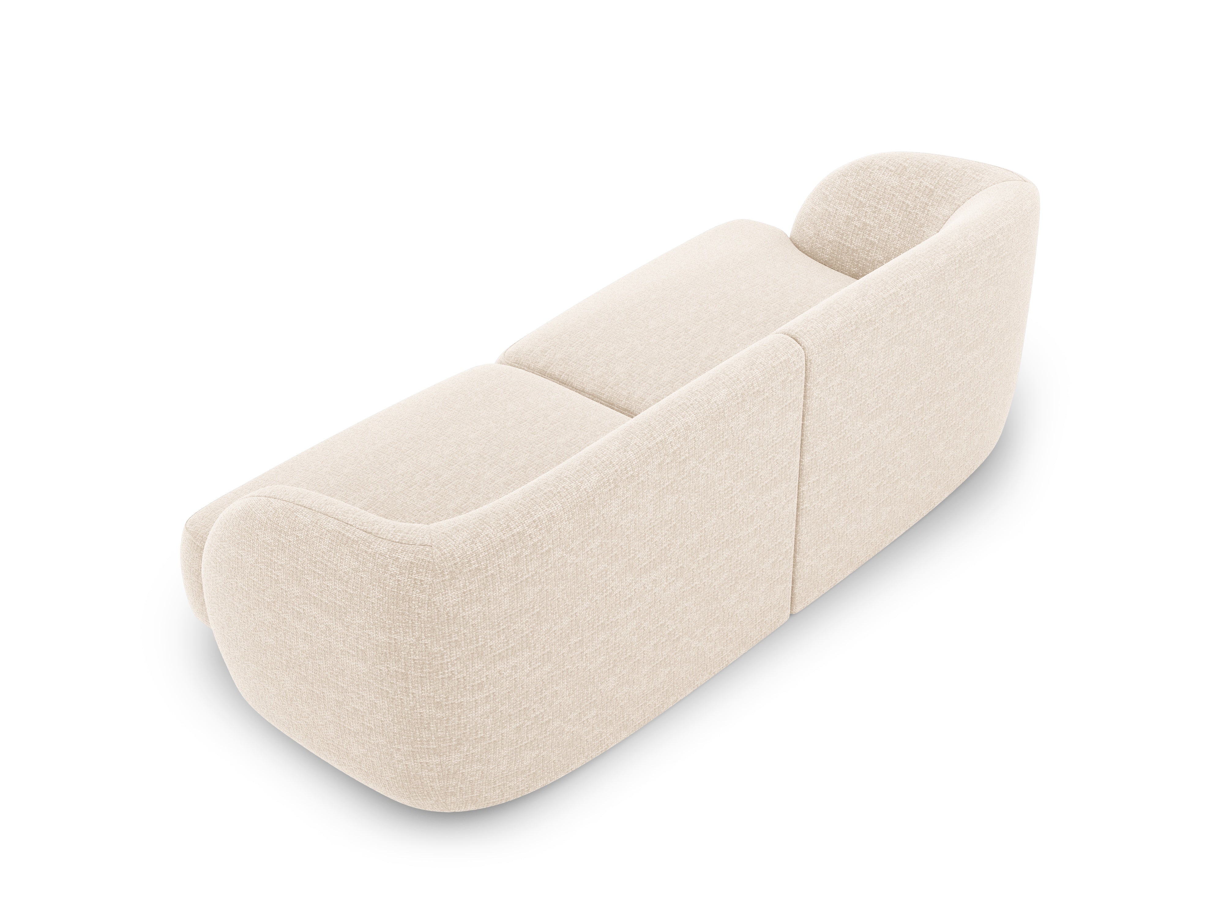 Sofa 2-Sitzer MILEY Elfenbein Chenille