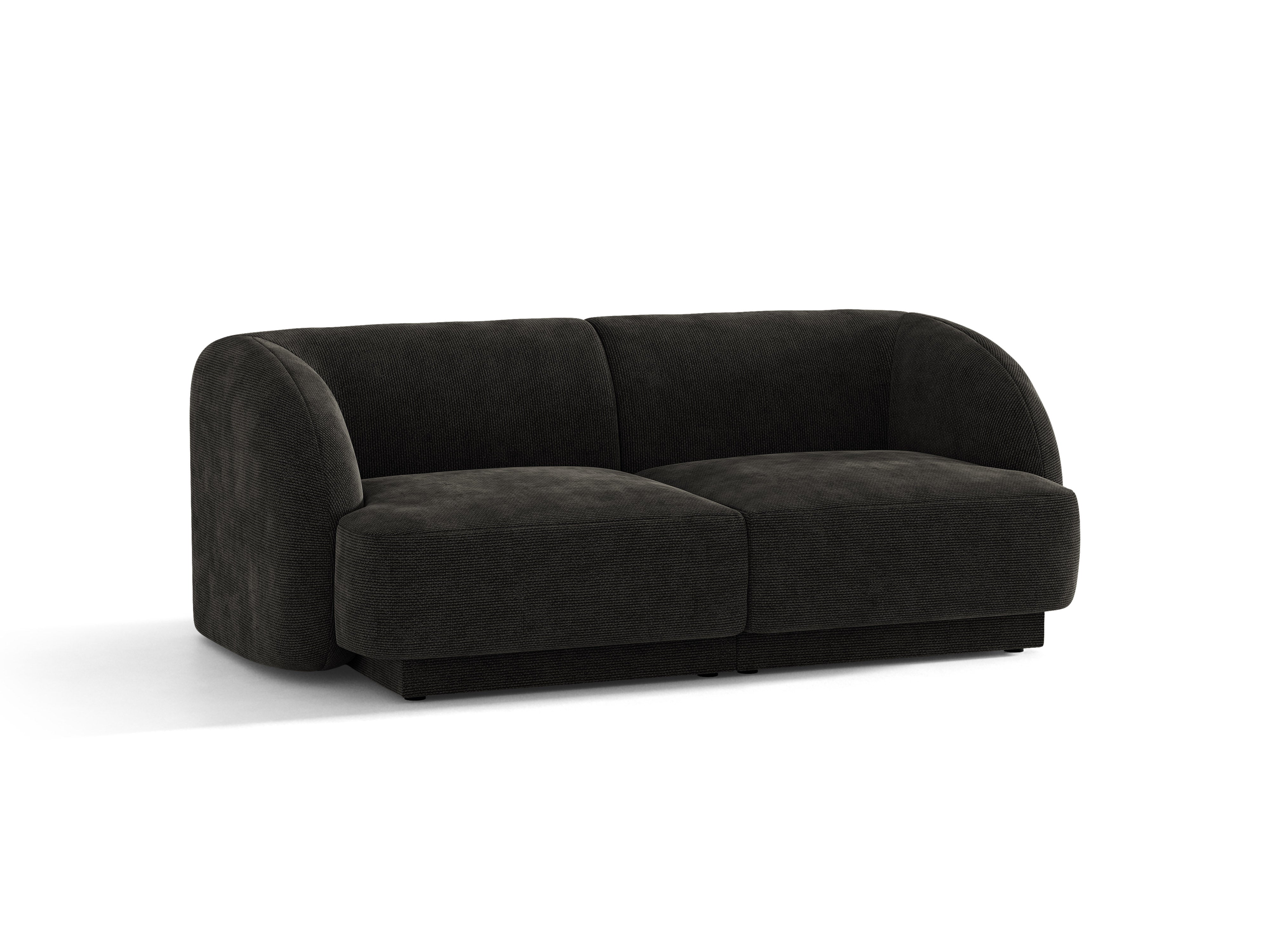 Sofa 2-osobowa MILEY czarny szenil – Micadoni