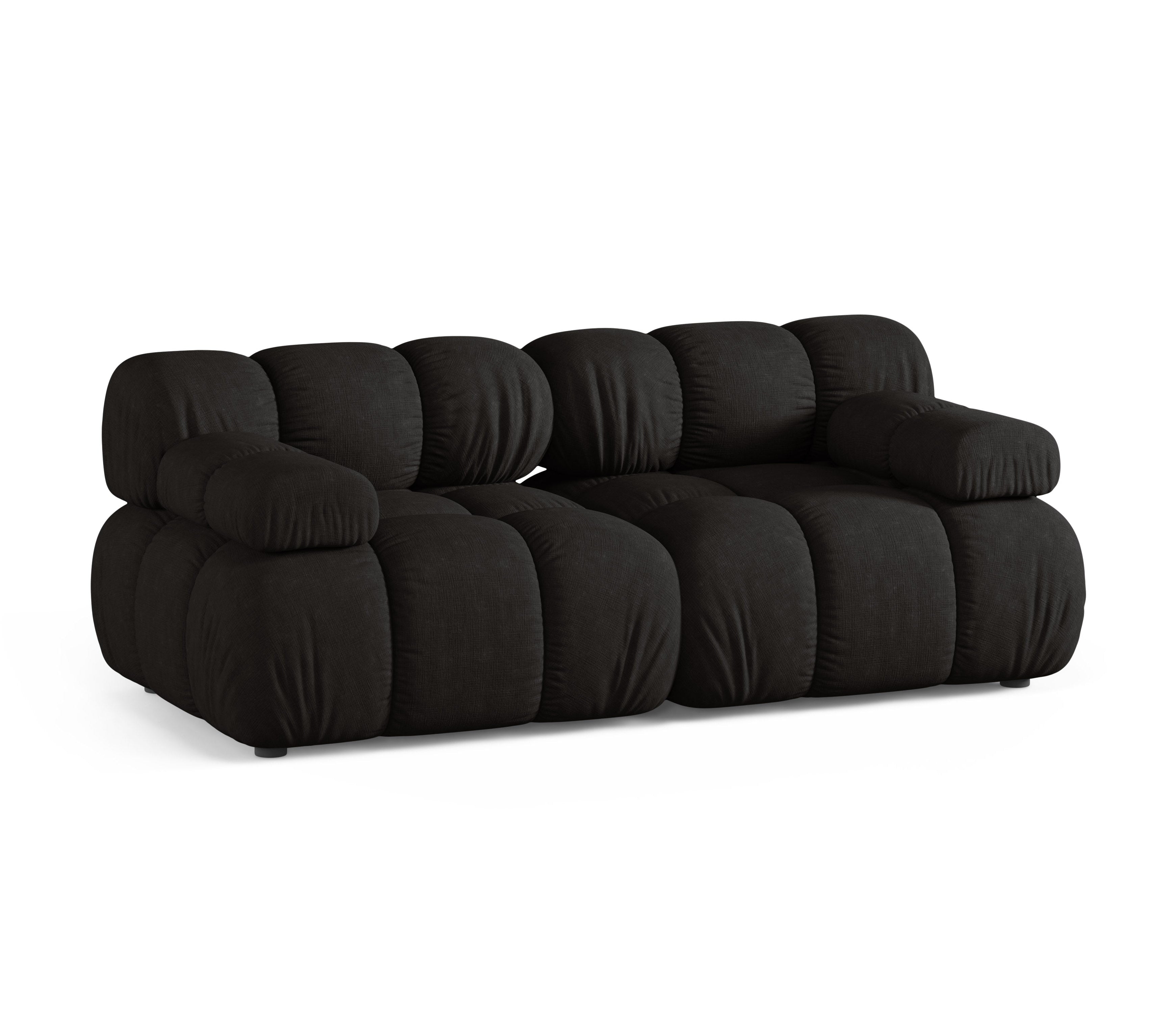 BELLIS Black 2-Seater Modular Sofa