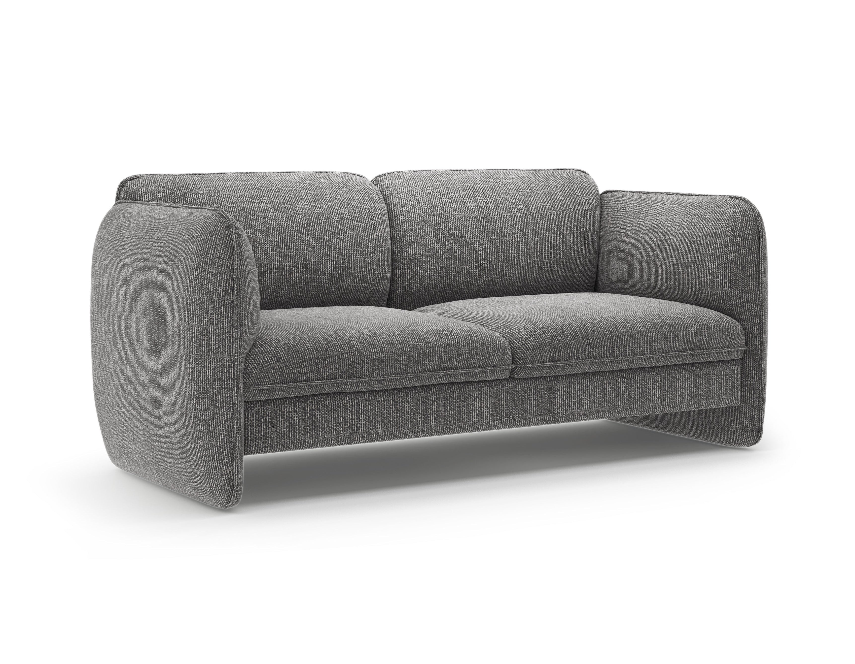 2-Seater Sofa GEORGIA Dark Gray Chenille