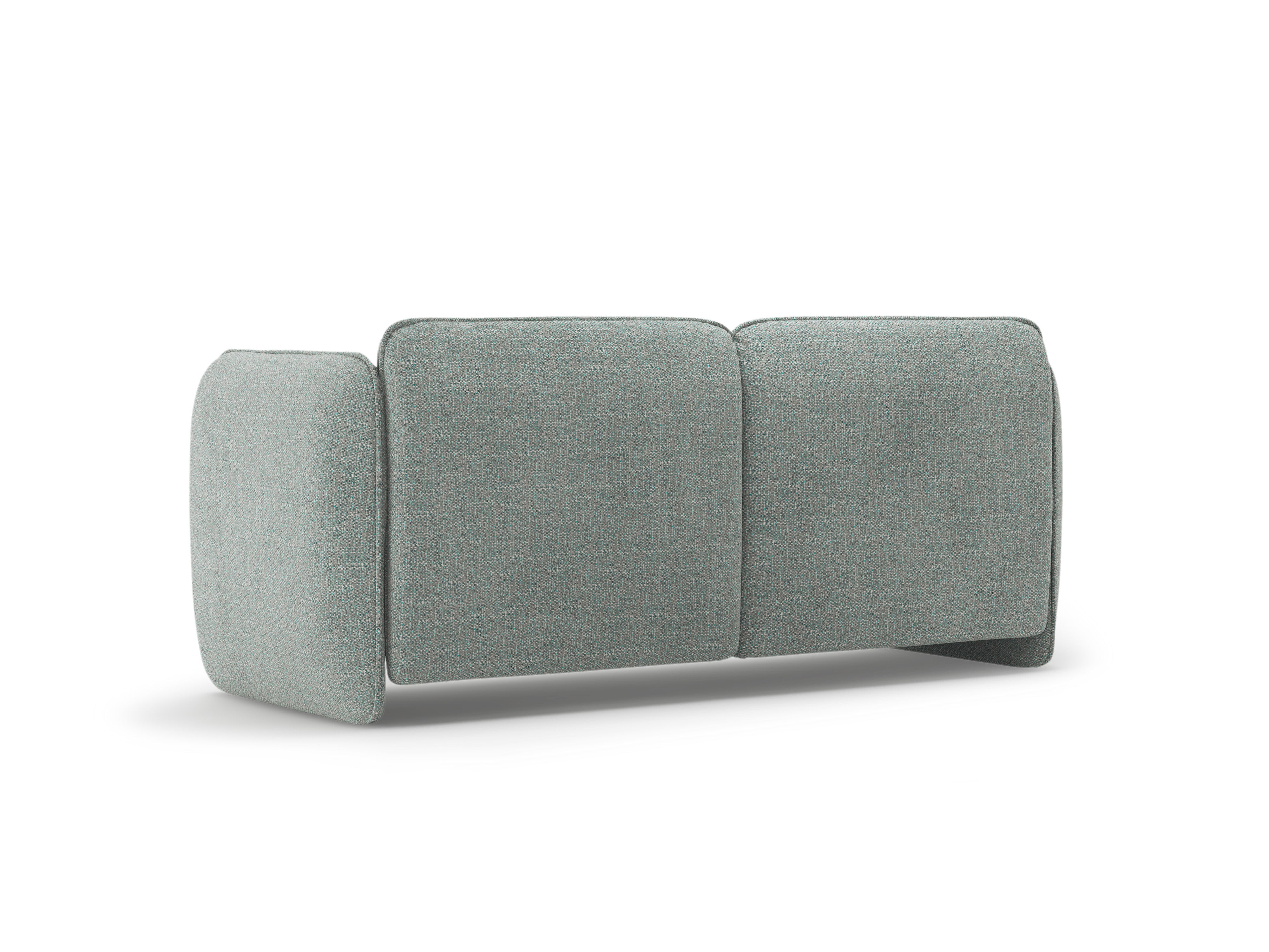 2-Seater Sofa GEORGIA in muted blue chenille