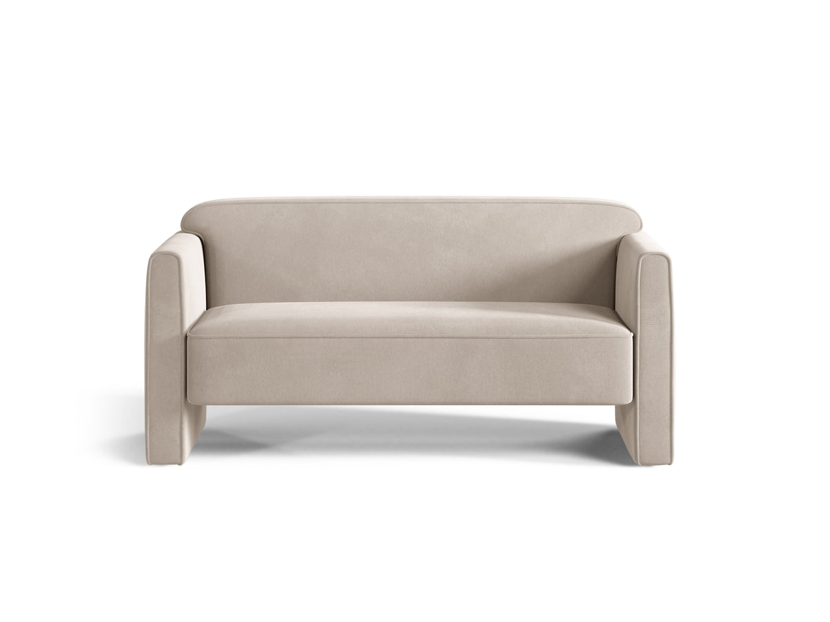 2-Seater Velvet Sofa ABBY Beige