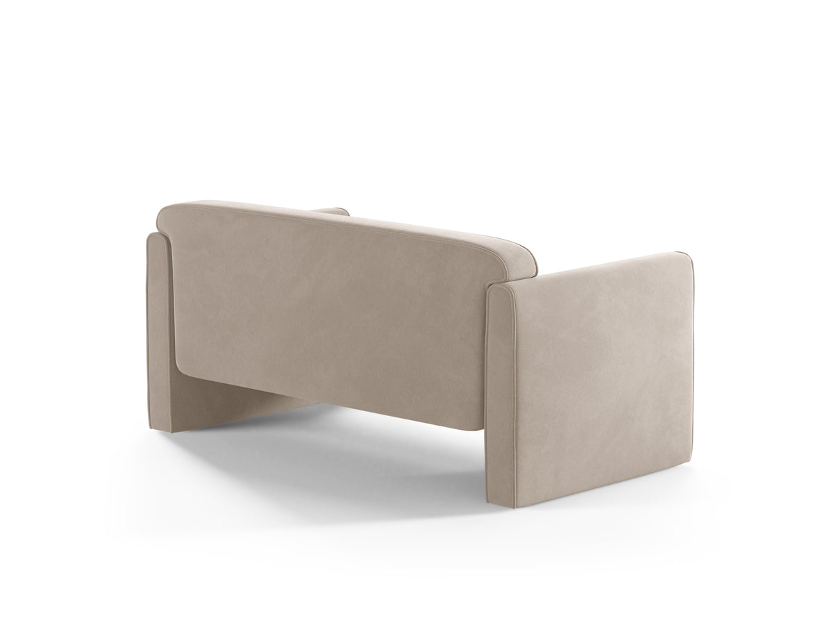2-Seater Velvet Sofa ABBY Beige