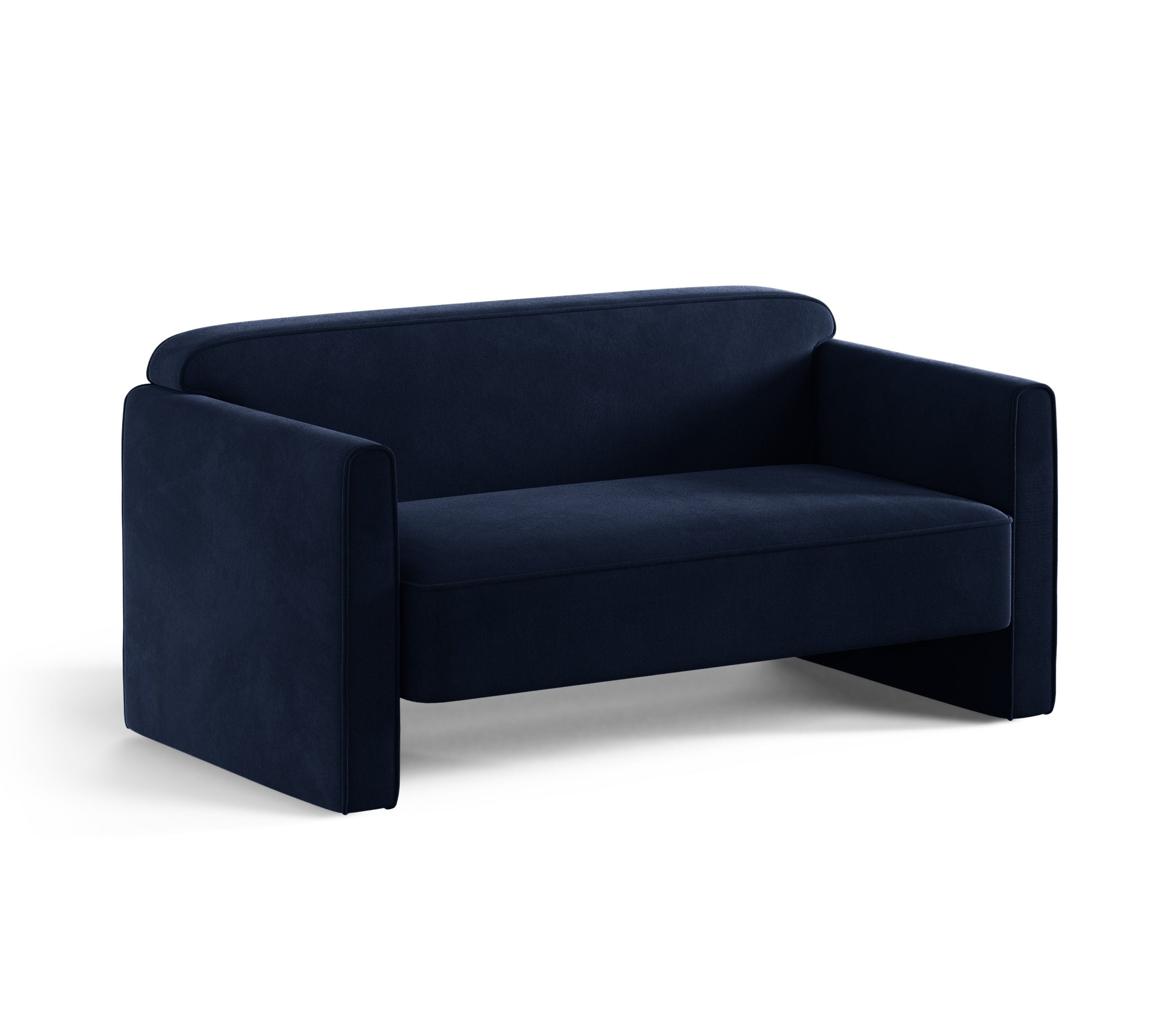 2-seater velvet sofa ABBY royal blue