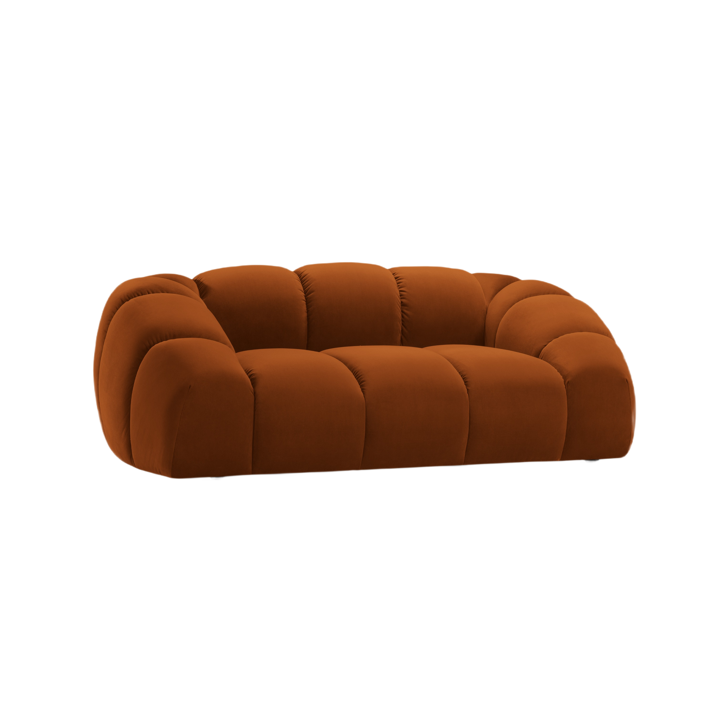 Sofa aus Samt 2-sitzig DIANA terrakotta