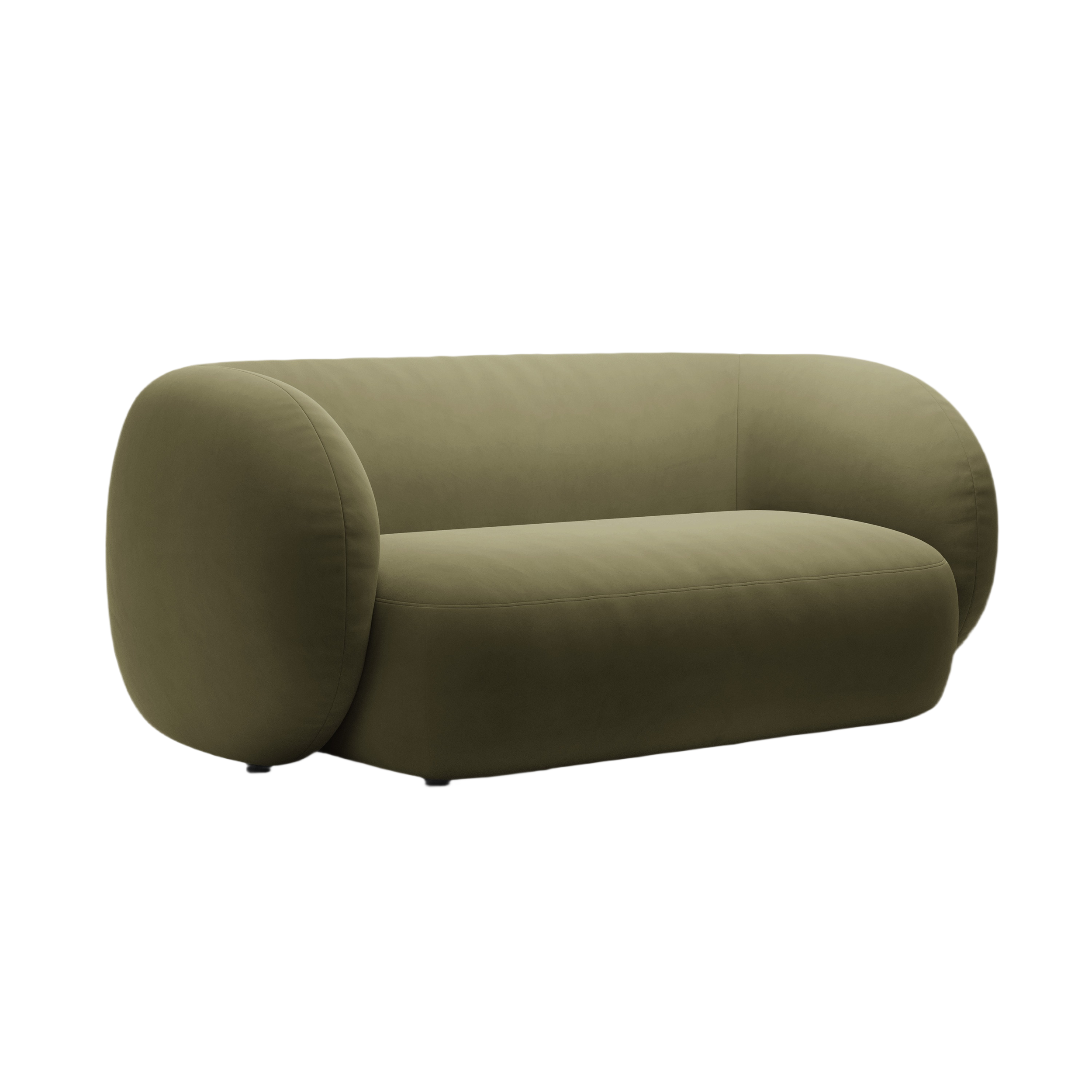 Samtsofa 2-sitzig KATE grün