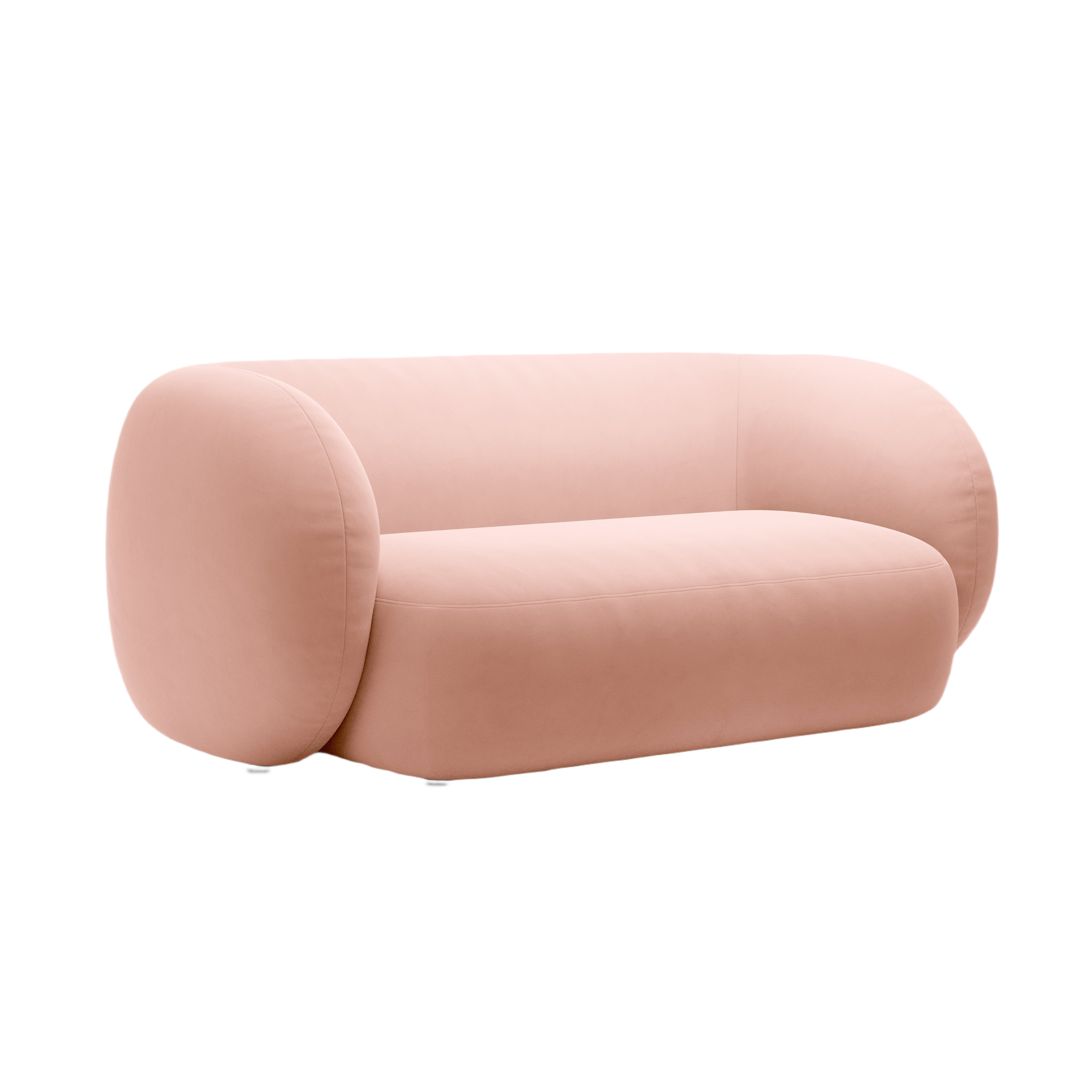 Samtsofa 2-sitzig KATE hellrosa