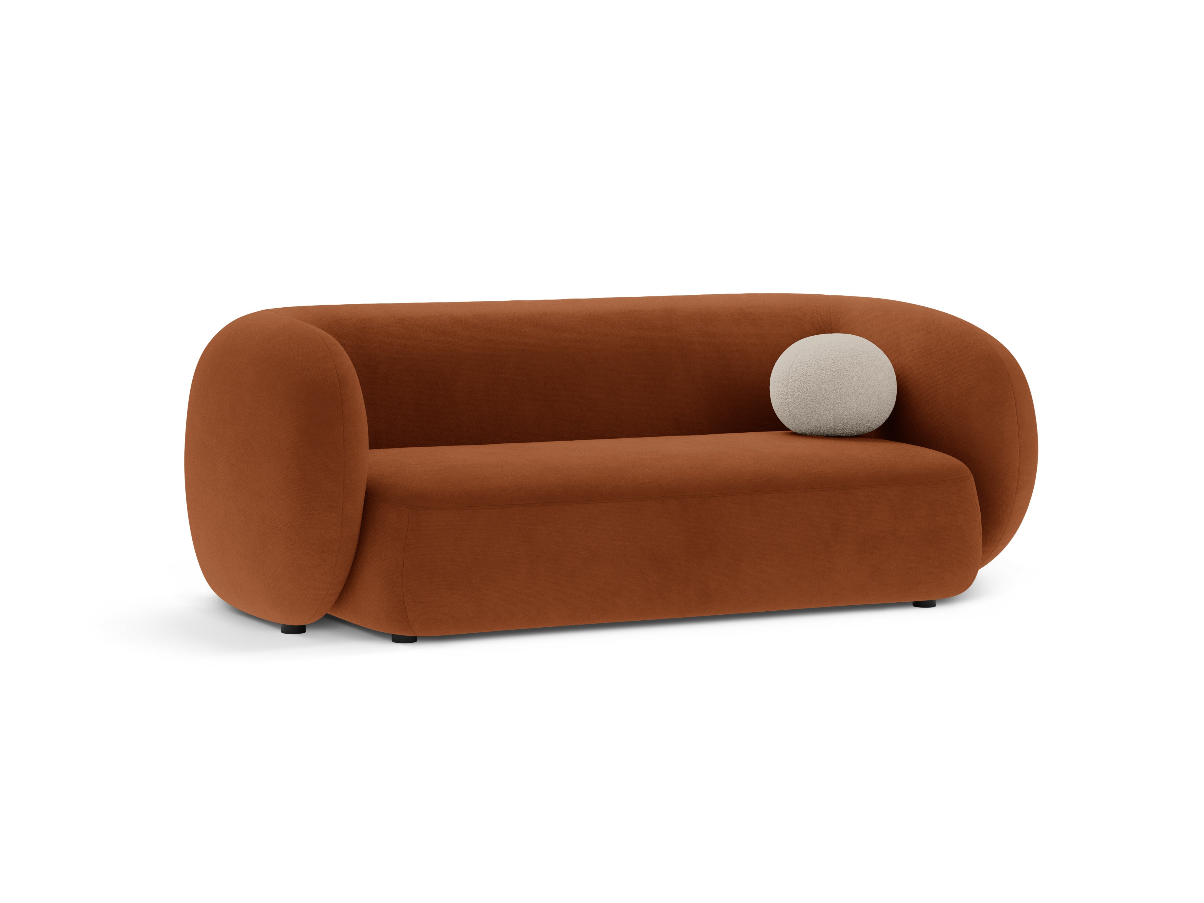 Velvet 2-Seater Sofa KATE terracotta