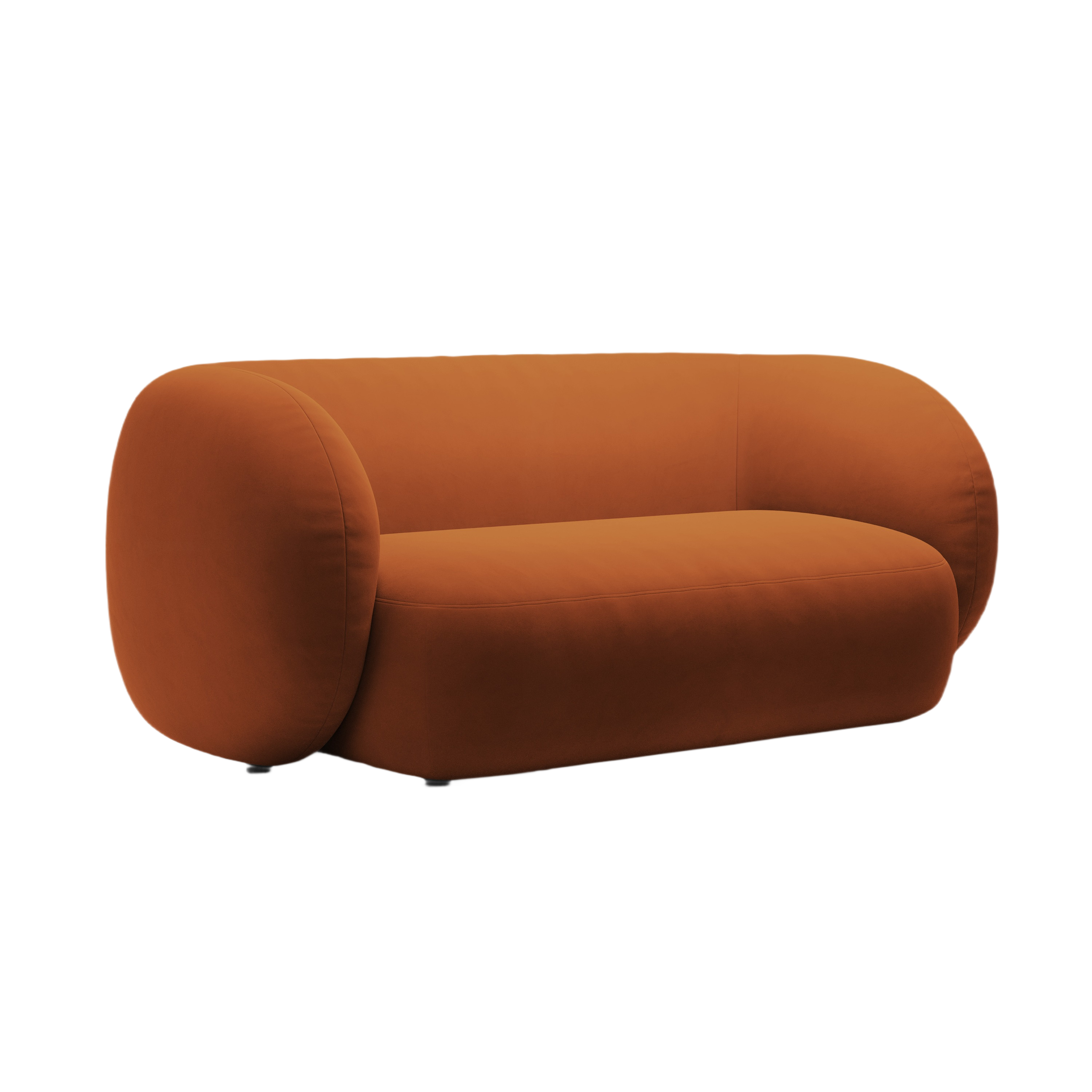 Sofa aus Samt für 2 Personen KATE terrakotta