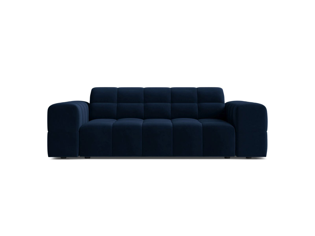 Sofa aksamitna 2-osobowa JENNIFER kobaltowy Bluvel – Micadoni