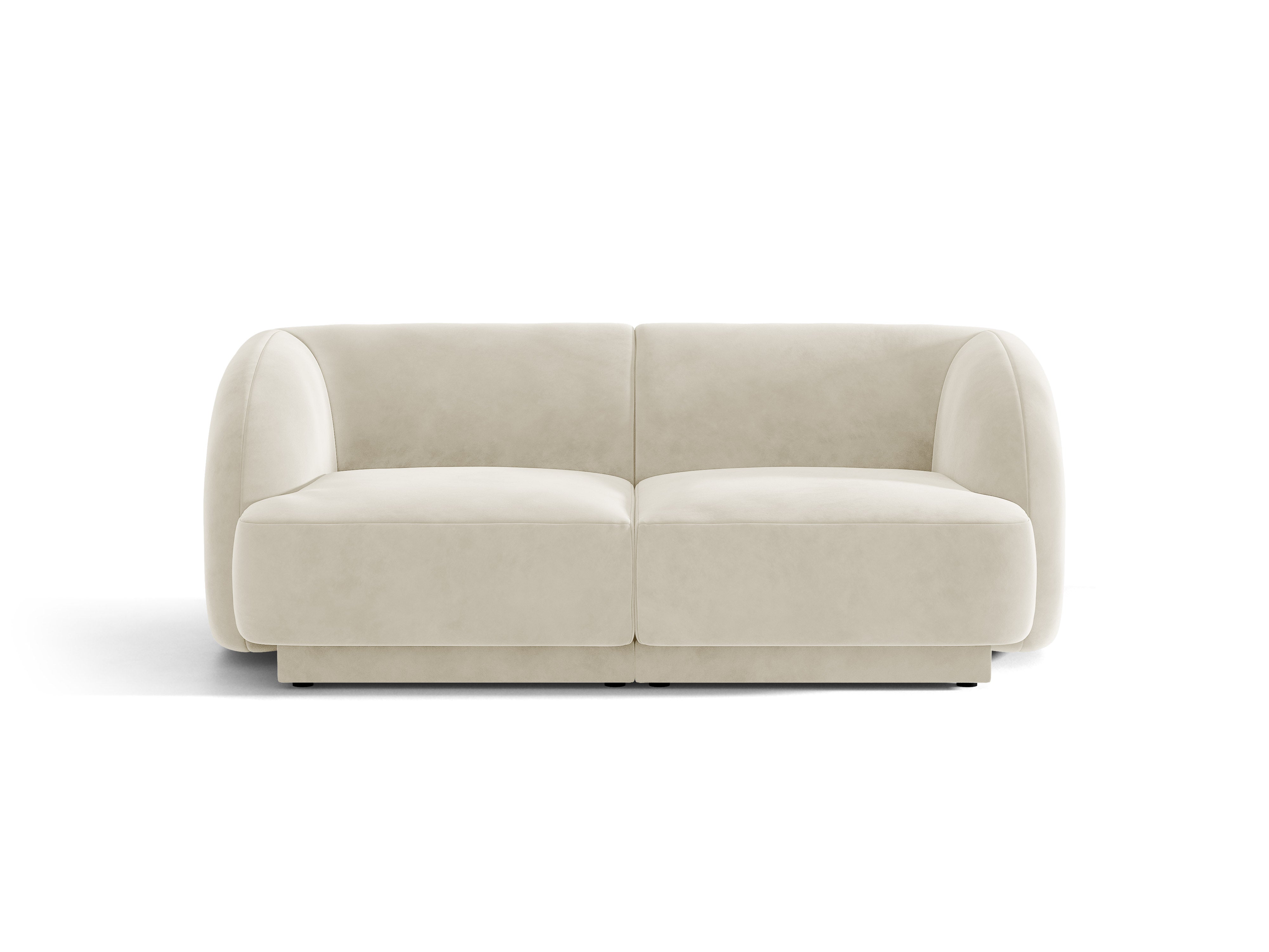 Velvet 2-Seater Sofa MILEY Beige