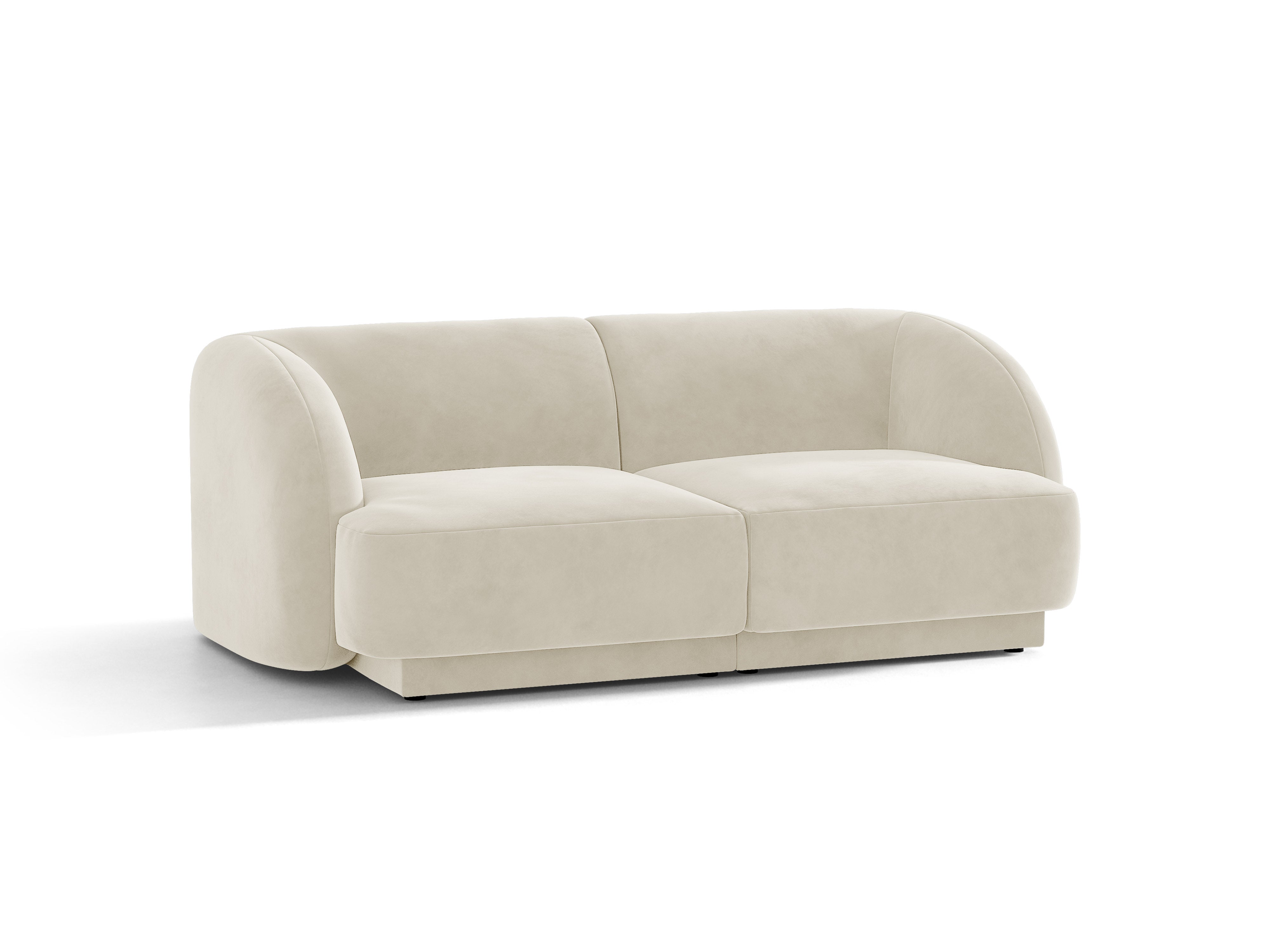 Velvet 2-Seater Sofa MILEY Beige