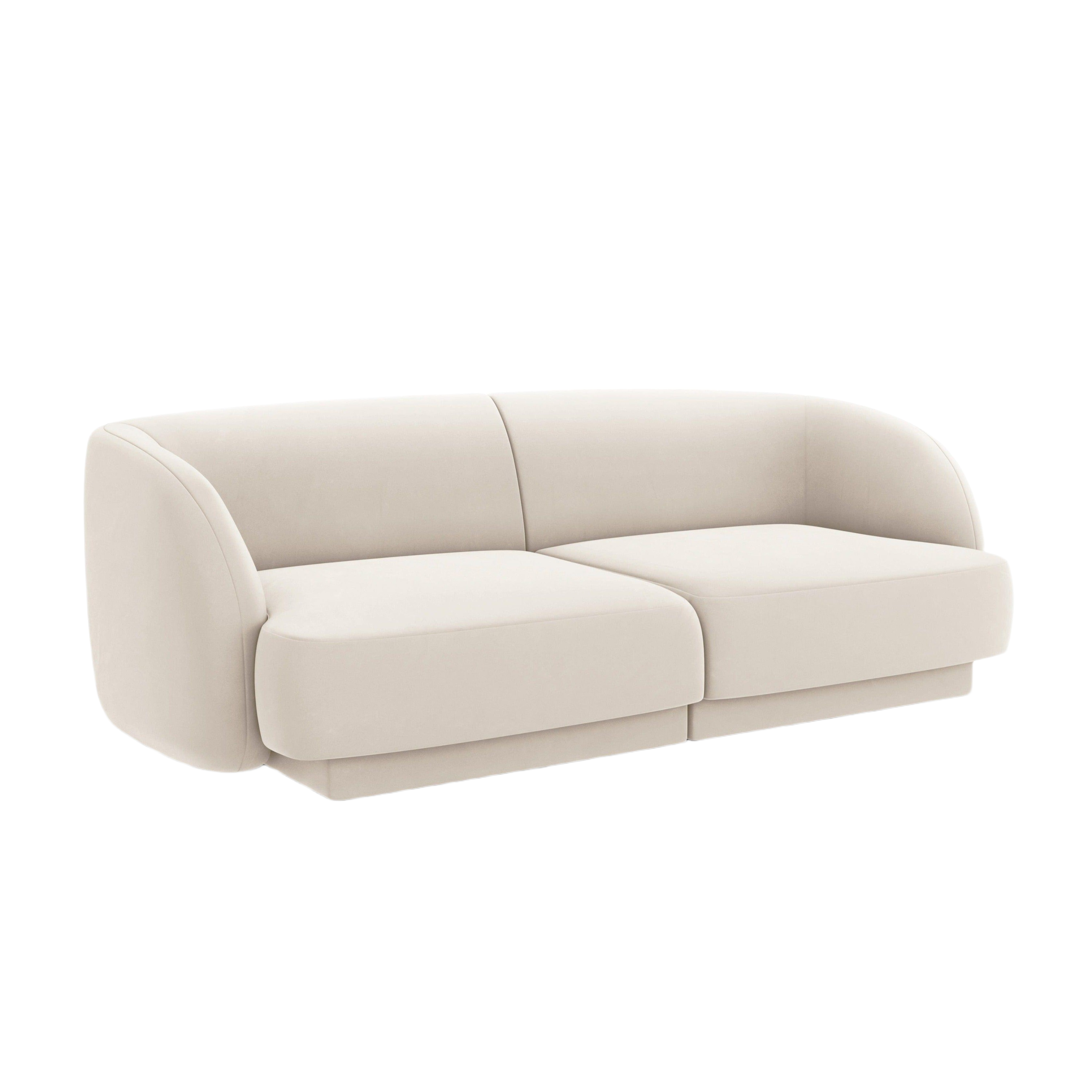 Sofa aus Samt 2-sitzig MILEY beige