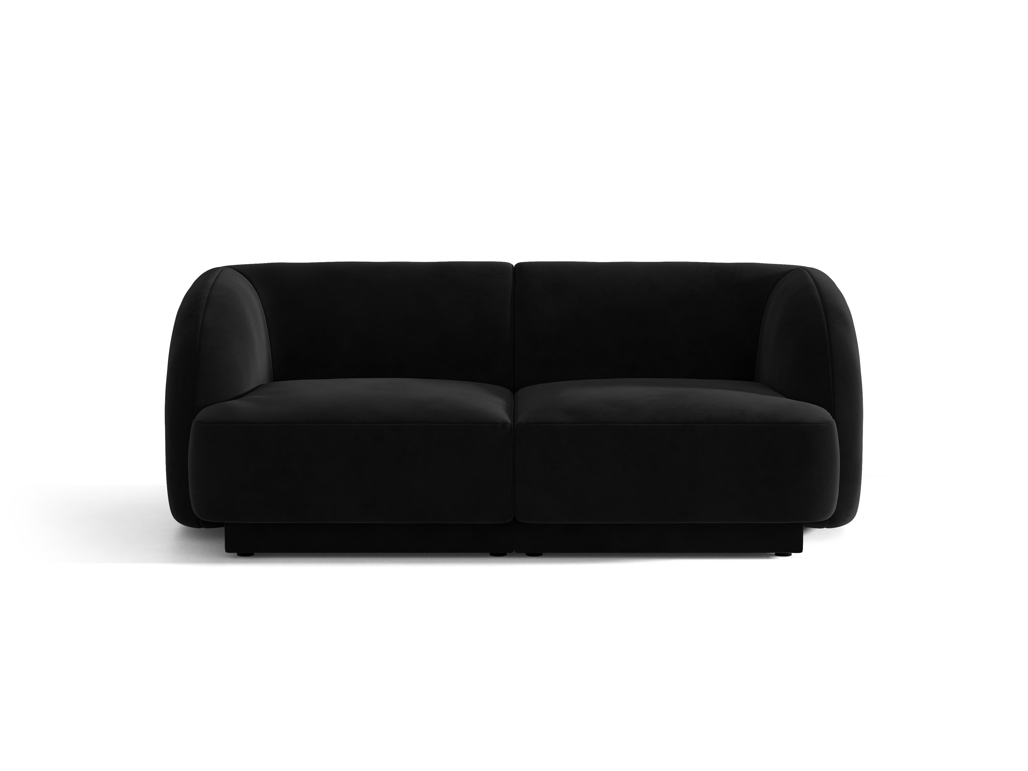 Velvet 2-Seater Sofa MILEY Black